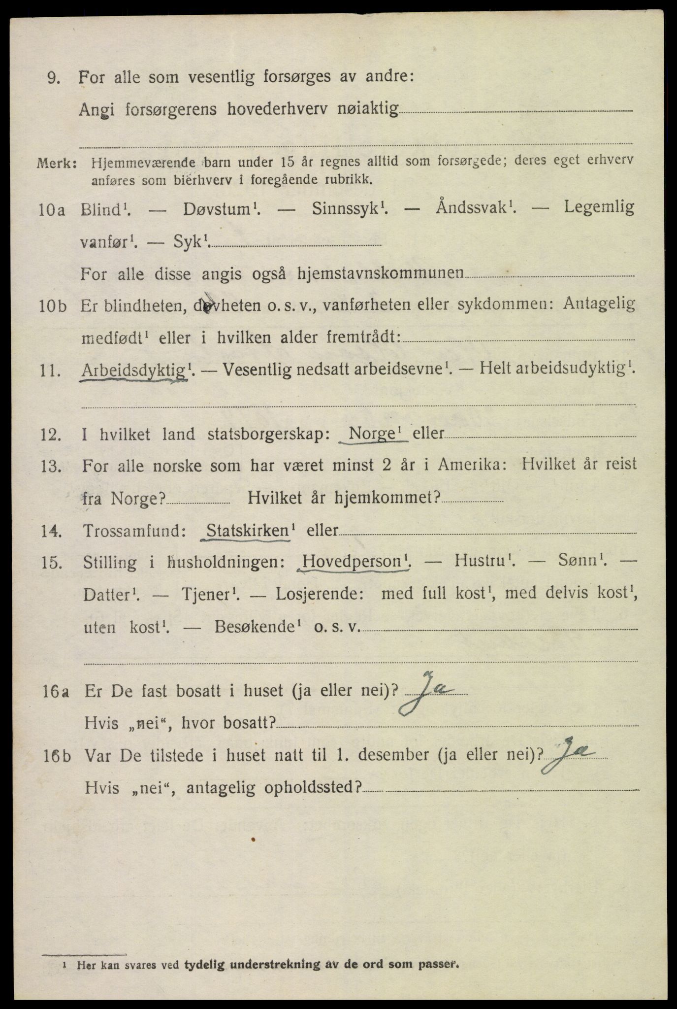 SAK, 1920 census for Valle, 1920, p. 976