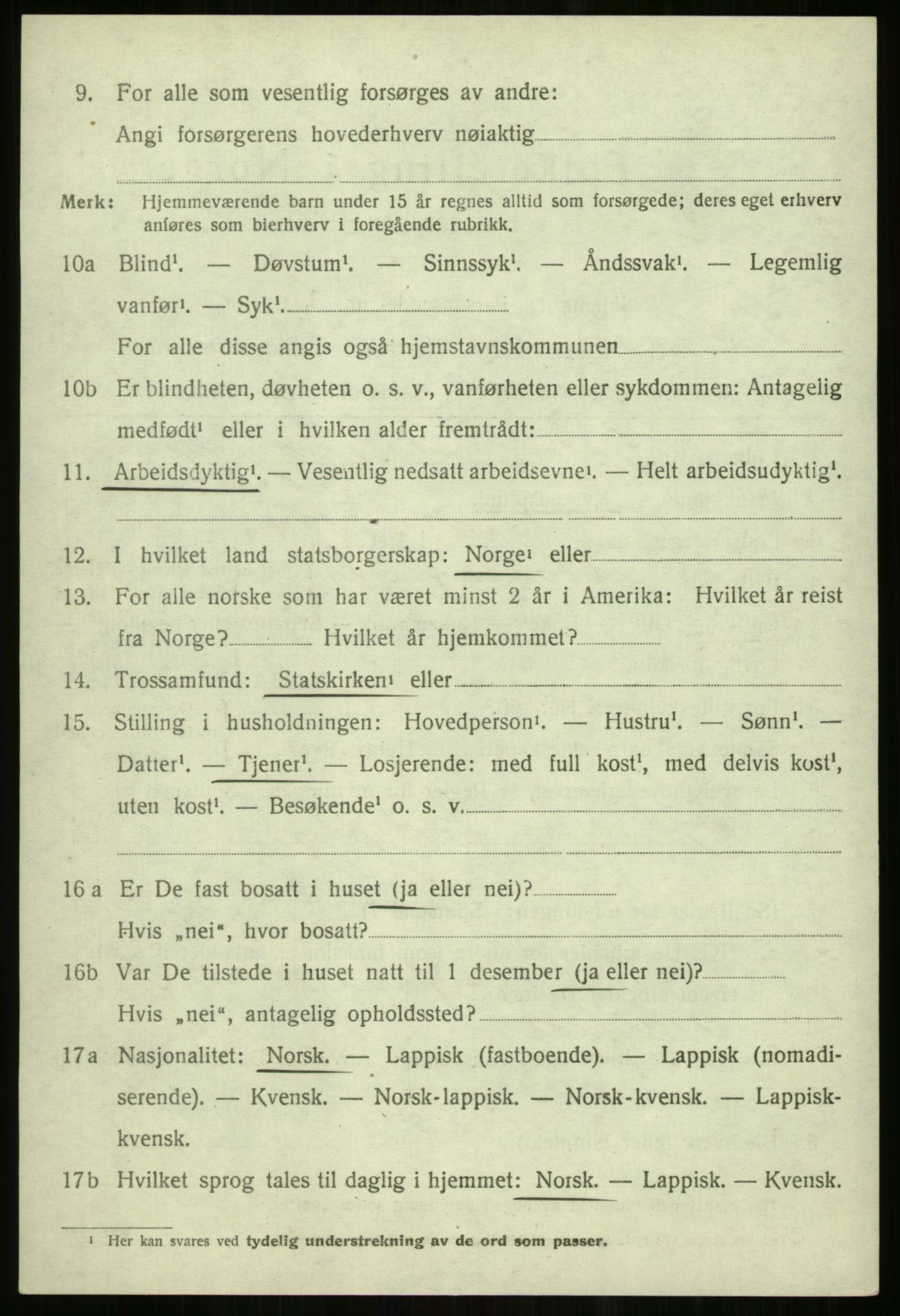 SATØ, 1920 census for Tromsøysund, 1920, p. 11611