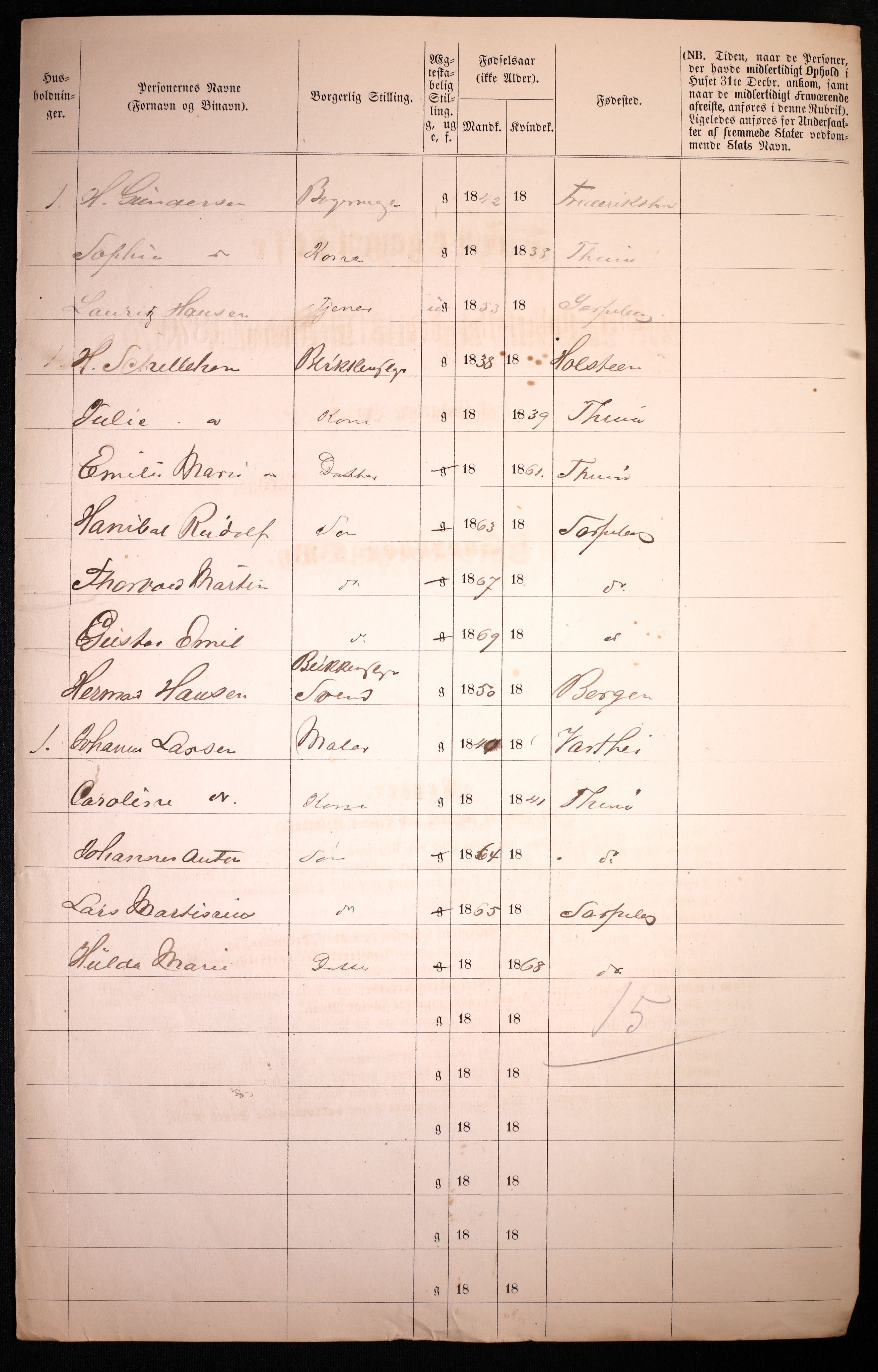 RA, 1870 census for 0102 Sarpsborg, 1870, p. 534