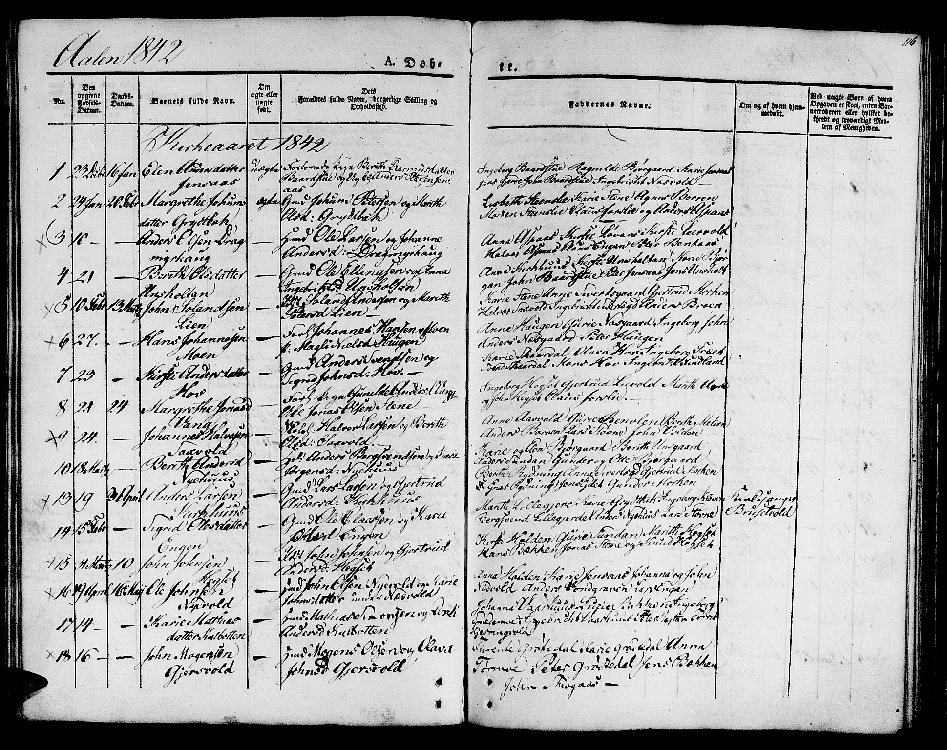 Ministerialprotokoller, klokkerbøker og fødselsregistre - Sør-Trøndelag, SAT/A-1456/685/L0959: Parish register (official) no. 685A04 /3, 1829-1845, p. 116