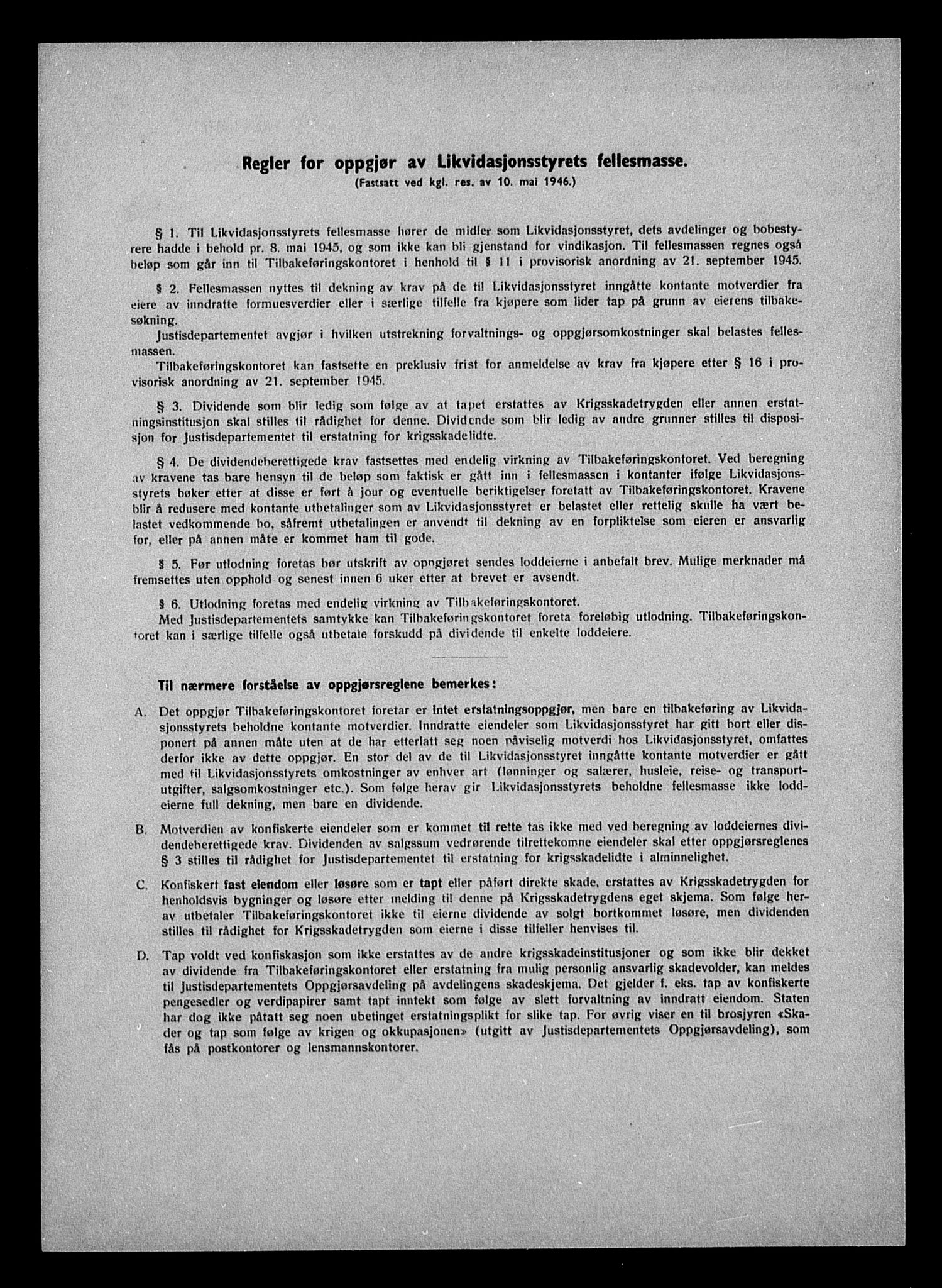 Justisdepartementet, Tilbakeføringskontoret for inndratte formuer, AV/RA-S-1564/H/Hc/Hca/L0899: --, 1945-1947, p. 5