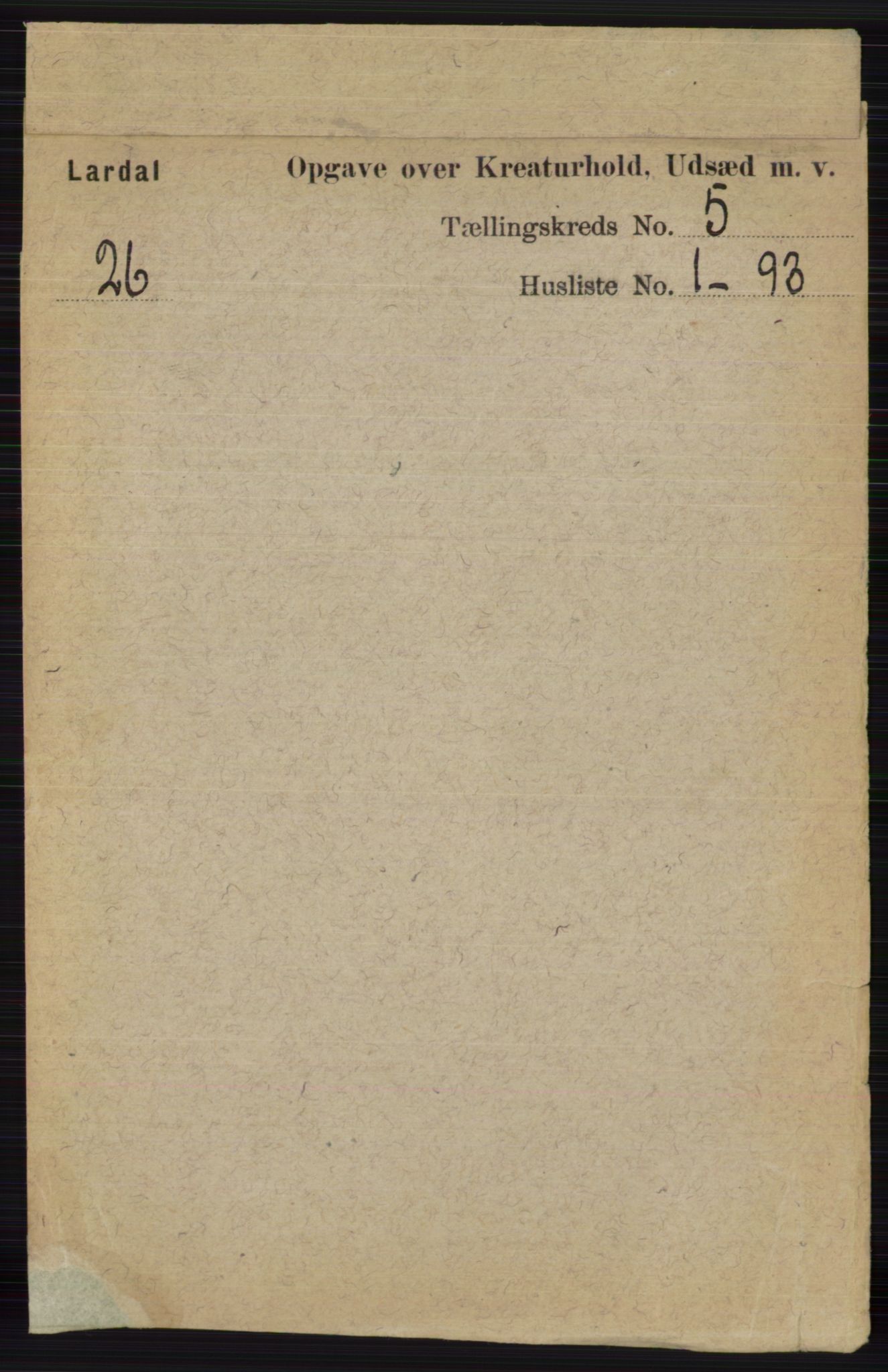 RA, 1891 census for 0728 Lardal, 1891, p. 4035