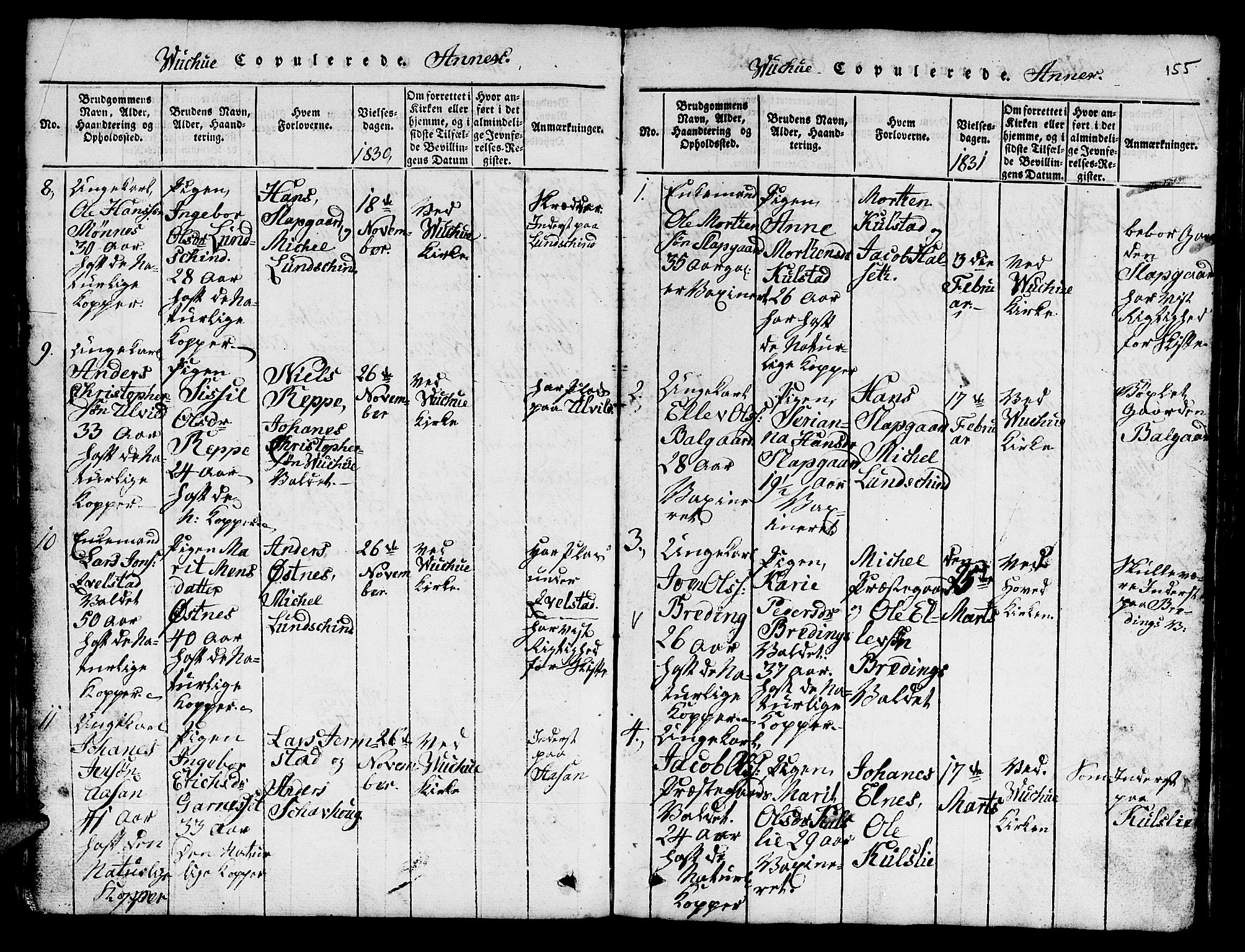 Ministerialprotokoller, klokkerbøker og fødselsregistre - Nord-Trøndelag, AV/SAT-A-1458/724/L0265: Parish register (copy) no. 724C01, 1816-1845, p. 155