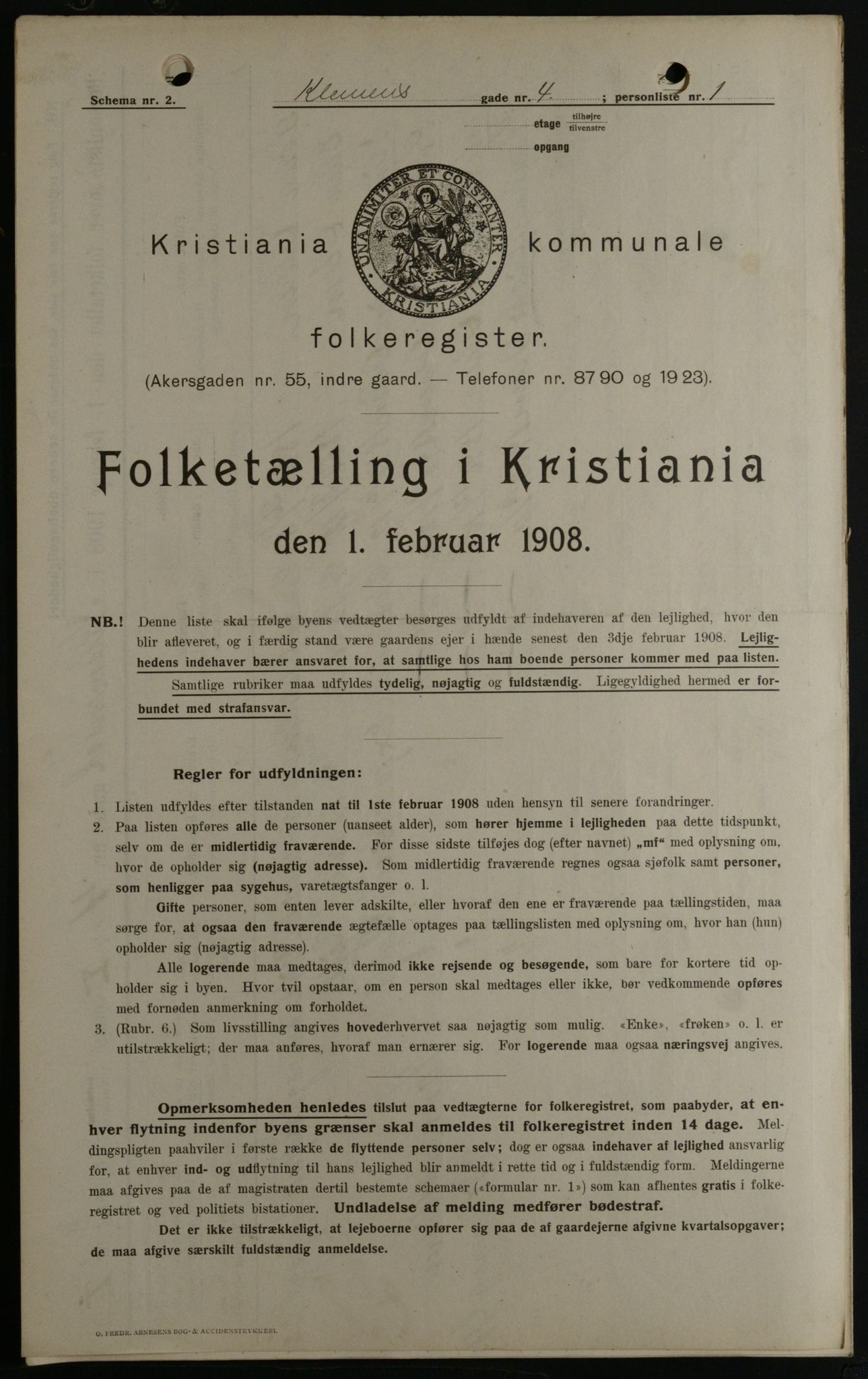 OBA, Municipal Census 1908 for Kristiania, 1908, p. 12022