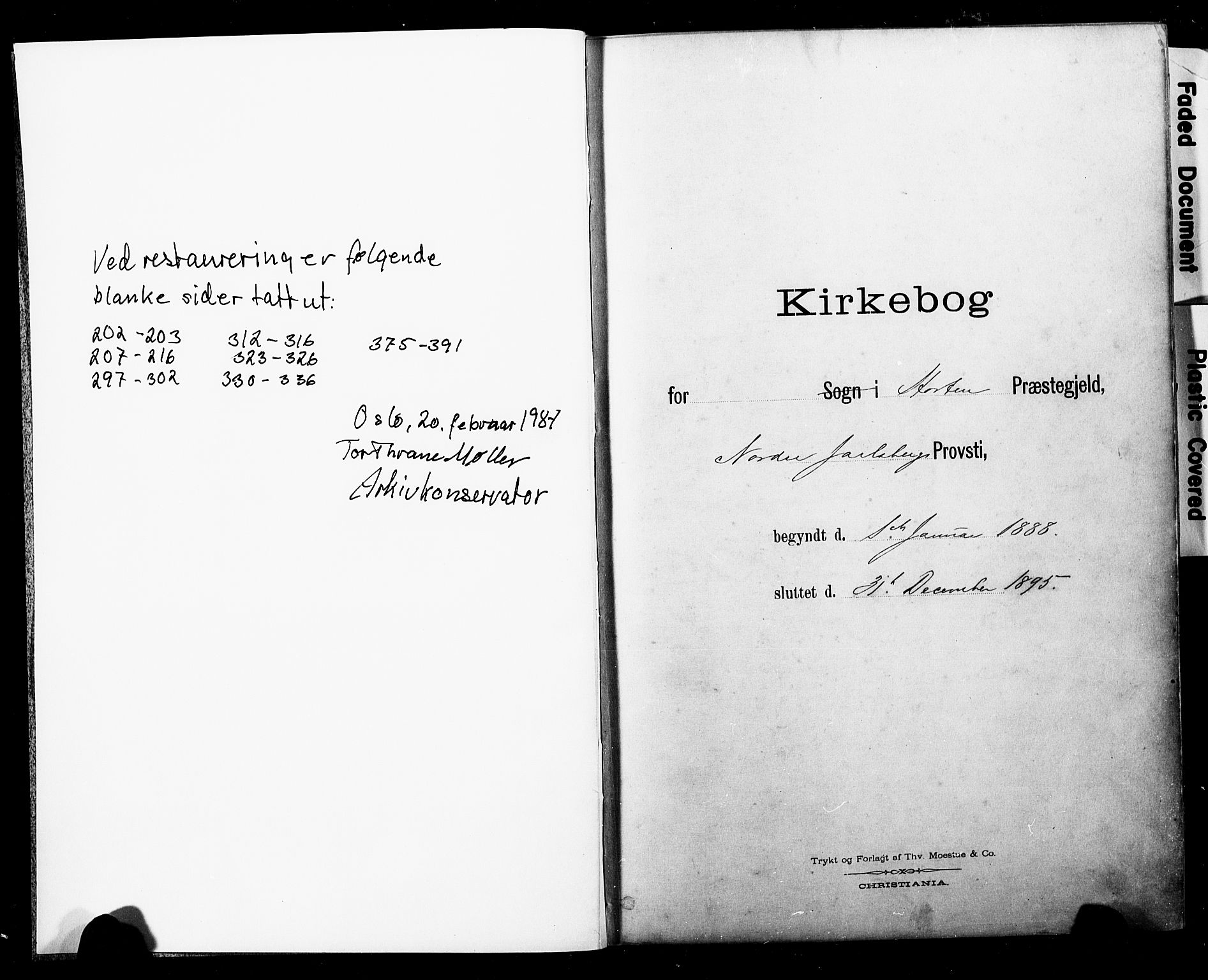 Horten kirkebøker, SAKO/A-348/F/Fa/L0004: Parish register (official) no. 4, 1888-1895