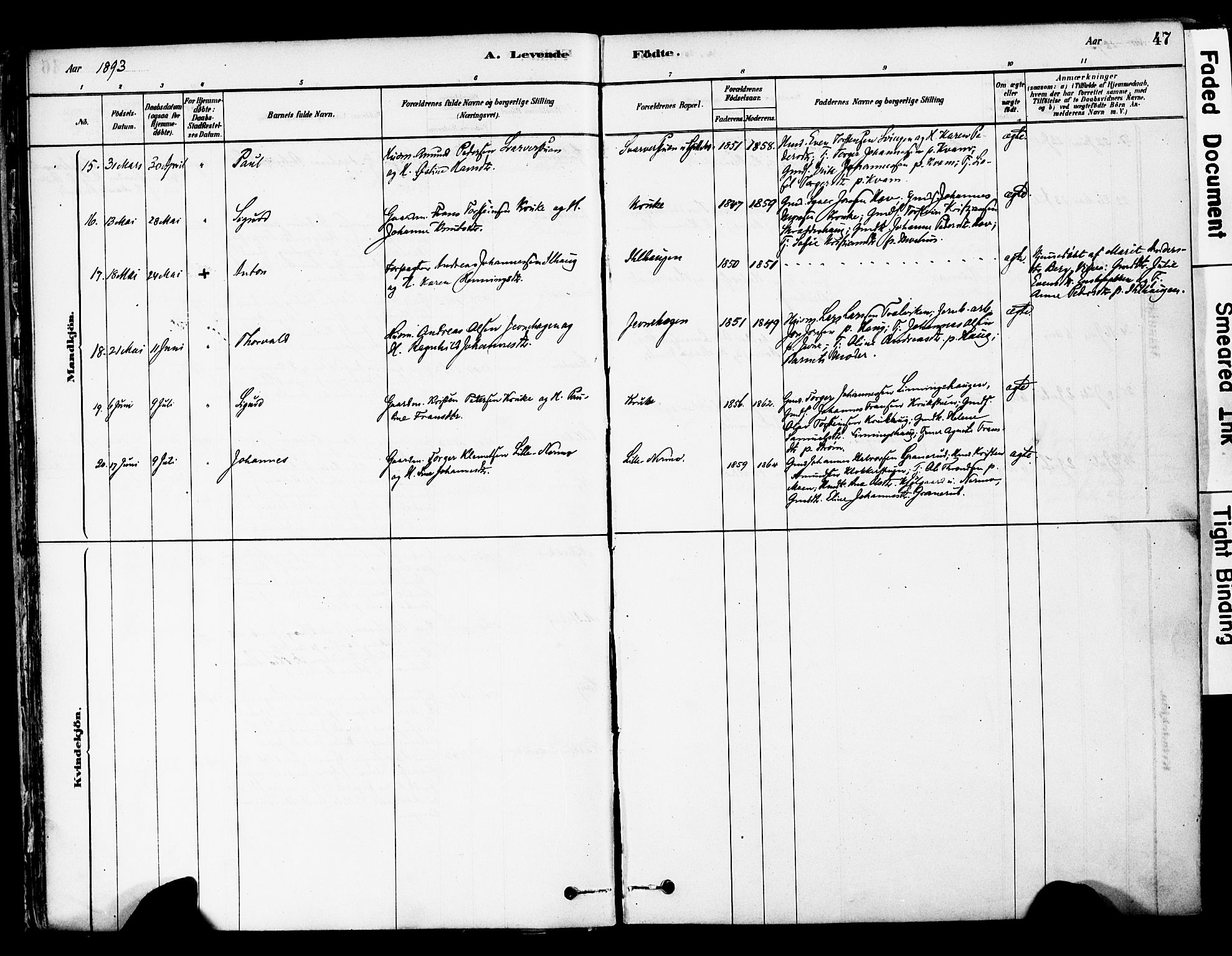 Øyer prestekontor, AV/SAH-PREST-084/H/Ha/Haa/L0008: Parish register (official) no. 8, 1878-1897, p. 47