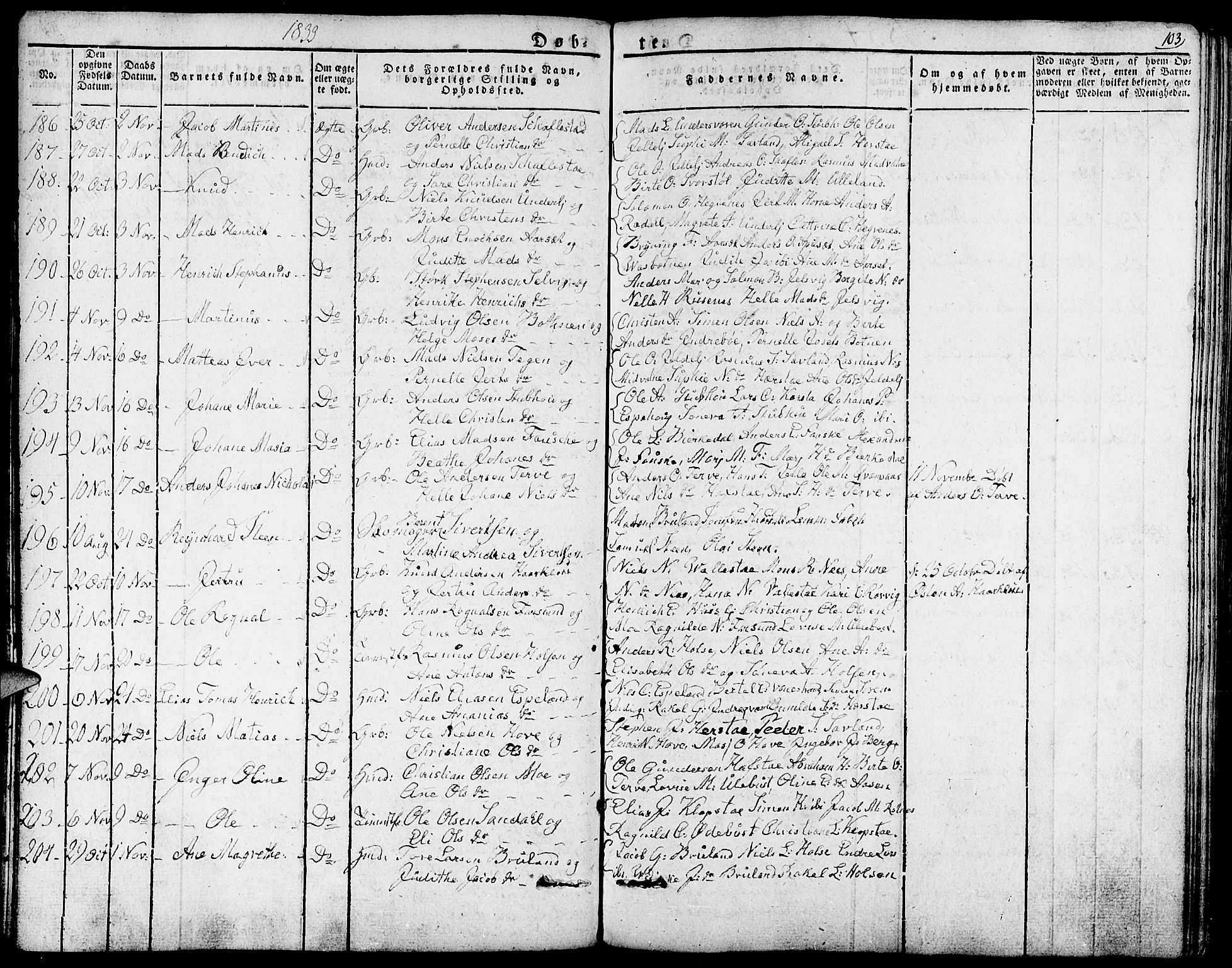 Førde sokneprestembete, SAB/A-79901/H/Haa/Haaa/L0006: Parish register (official) no. A 6, 1821-1842, p. 103