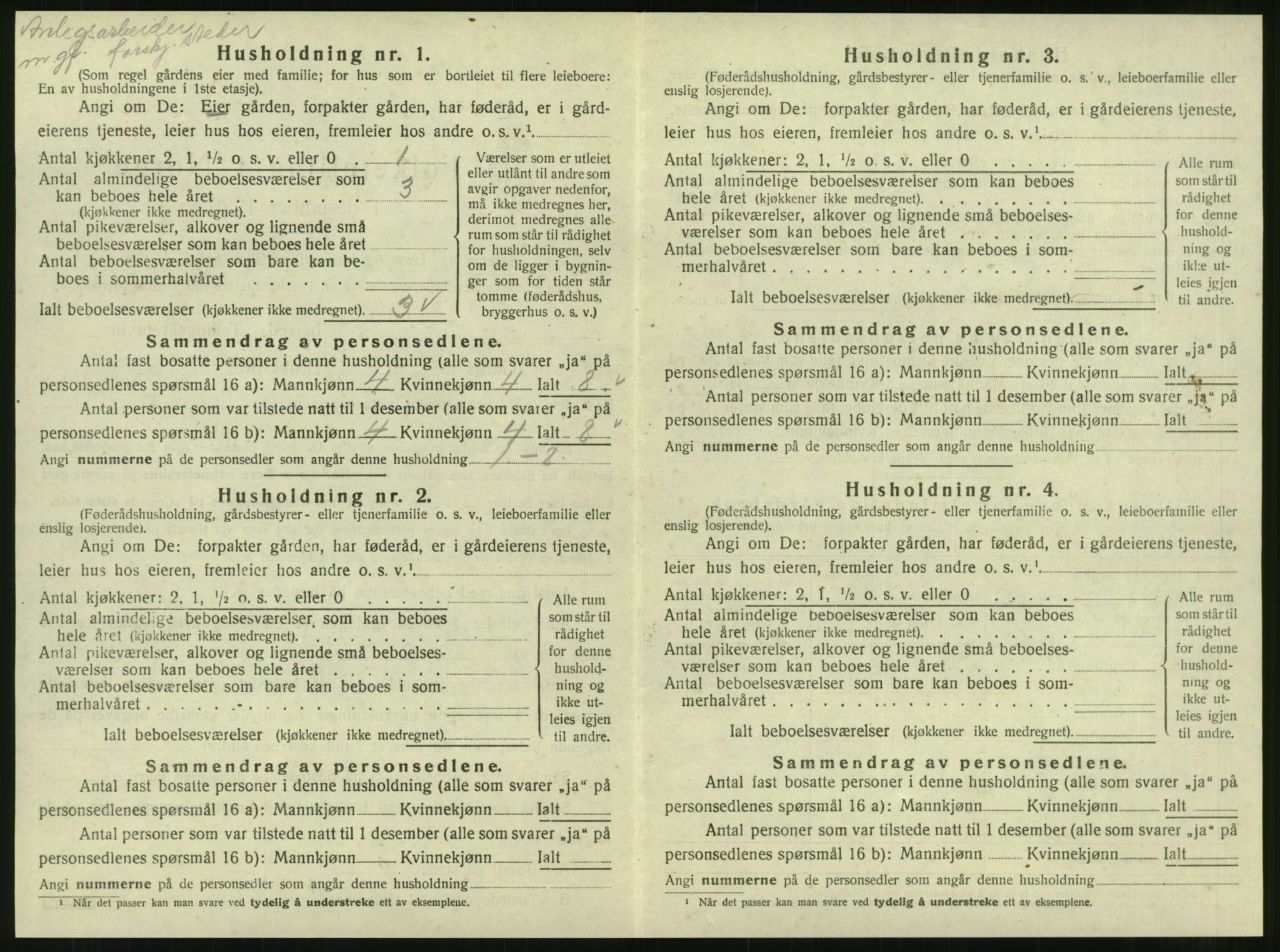 SAT, 1920 census for Velfjord, 1920, p. 316