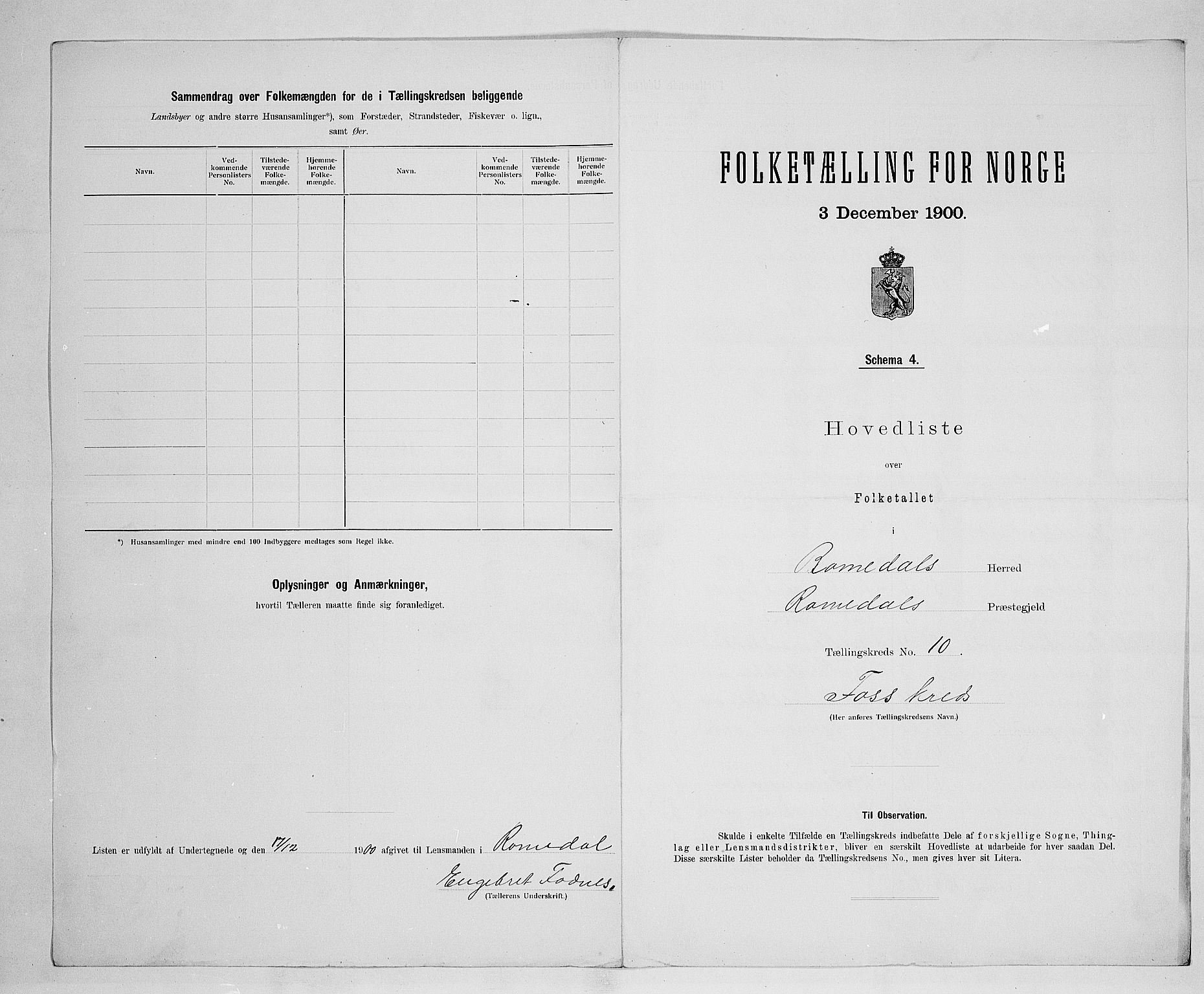 SAH, 1900 census for Romedal, 1900, p. 38