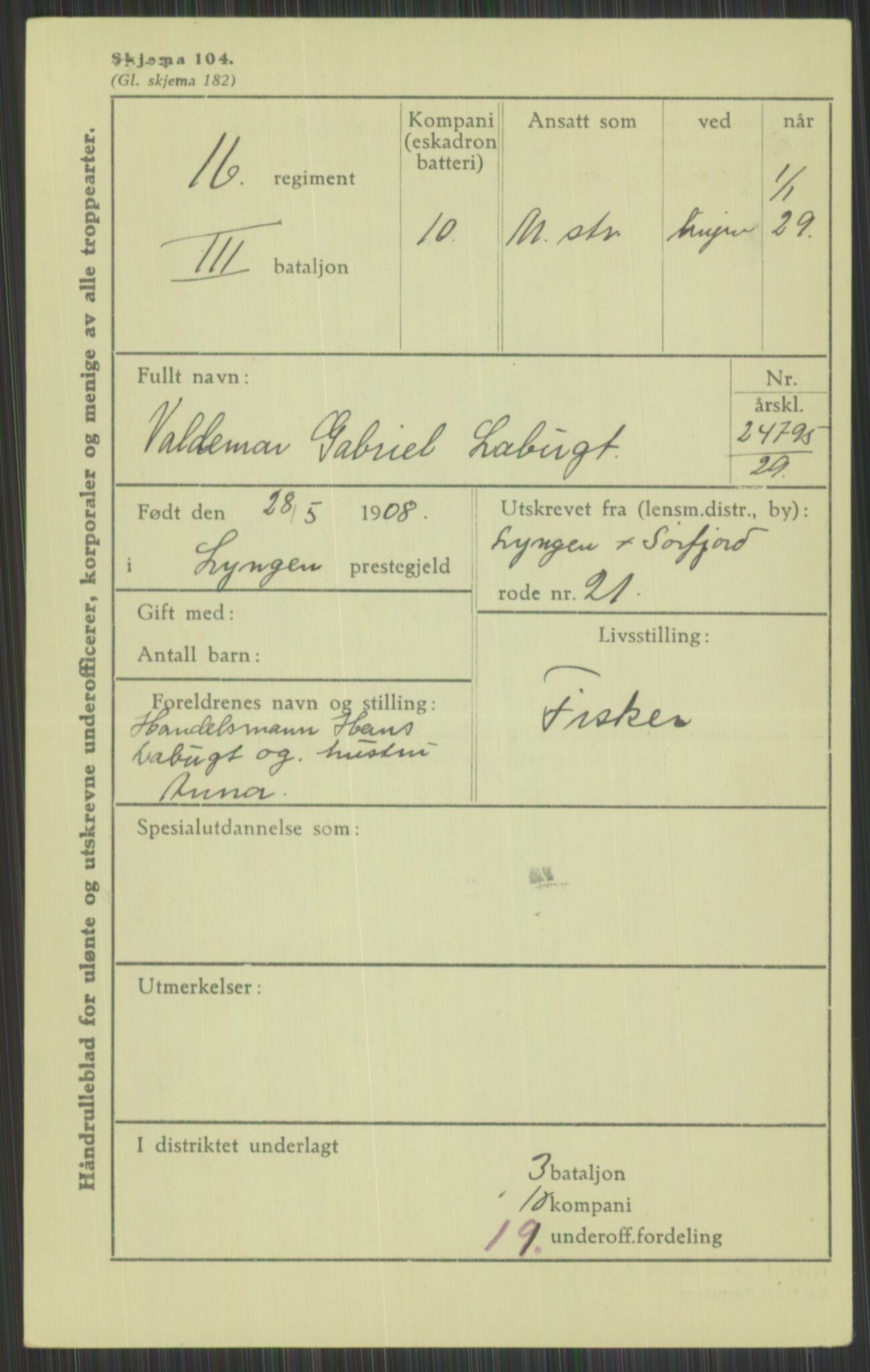 Forsvaret, Troms infanteriregiment nr. 16, AV/RA-RAFA-3146/P/Pa/L0013/0004: Rulleblad / Rulleblad for regimentets menige mannskaper, årsklasse 1929, 1929, p. 677