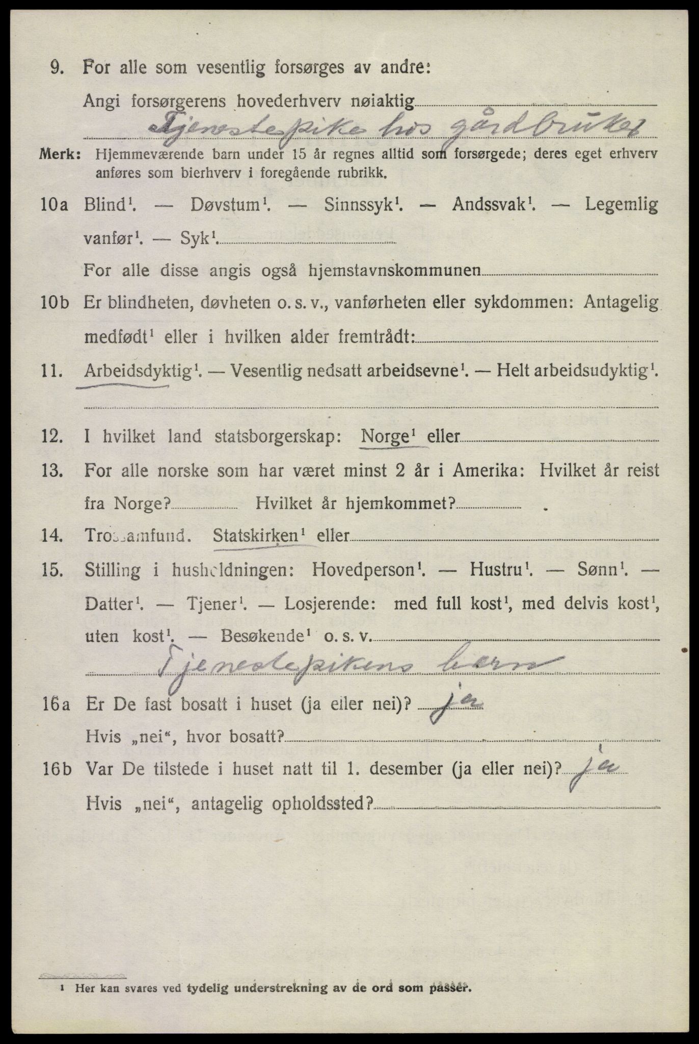 SAKO, 1920 census for Sem, 1920, p. 3570