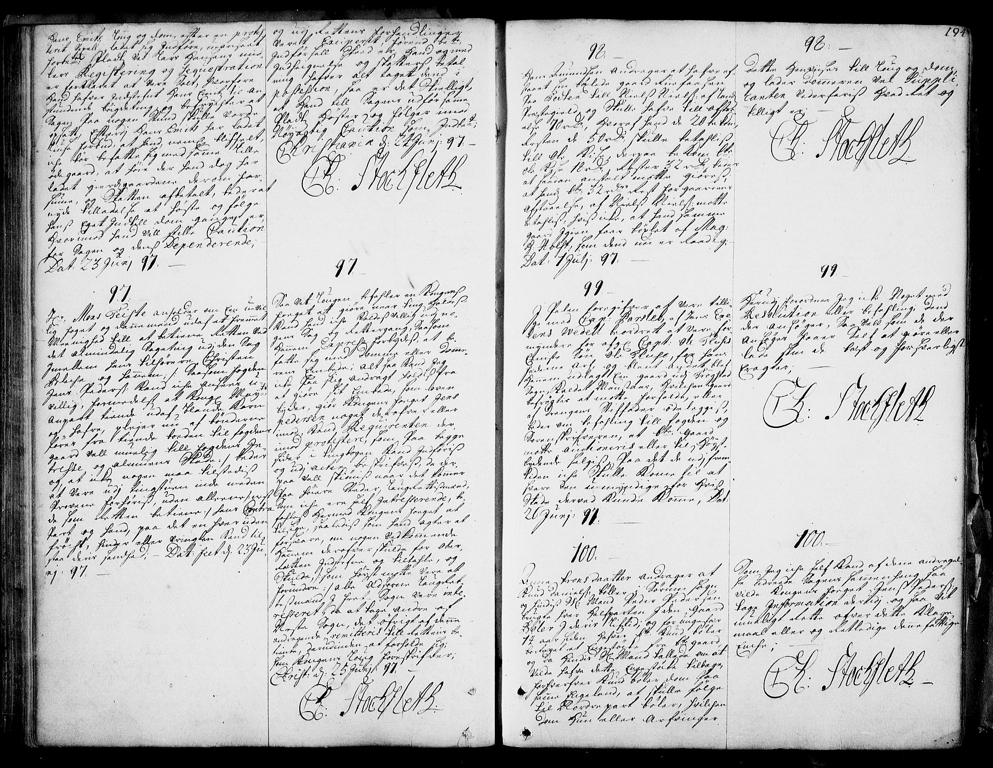 Stattholderembetet 1572-1771, AV/RA-EA-2870/Ad/L0005: Supplikasjons- og resolusjonsprotokoll, 1692-1699, p. 193b-194a