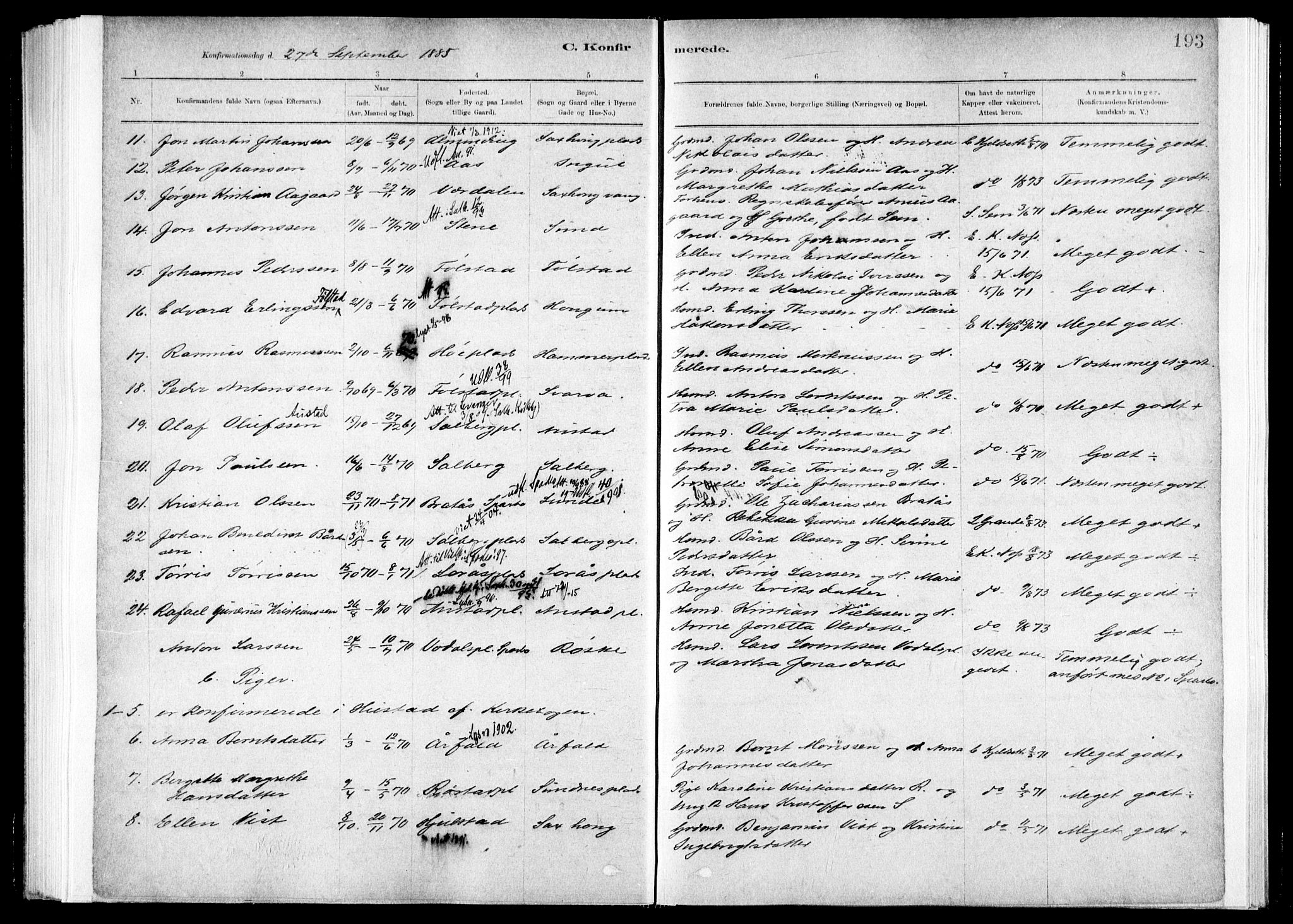 Ministerialprotokoller, klokkerbøker og fødselsregistre - Nord-Trøndelag, SAT/A-1458/730/L0285: Parish register (official) no. 730A10, 1879-1914, p. 193