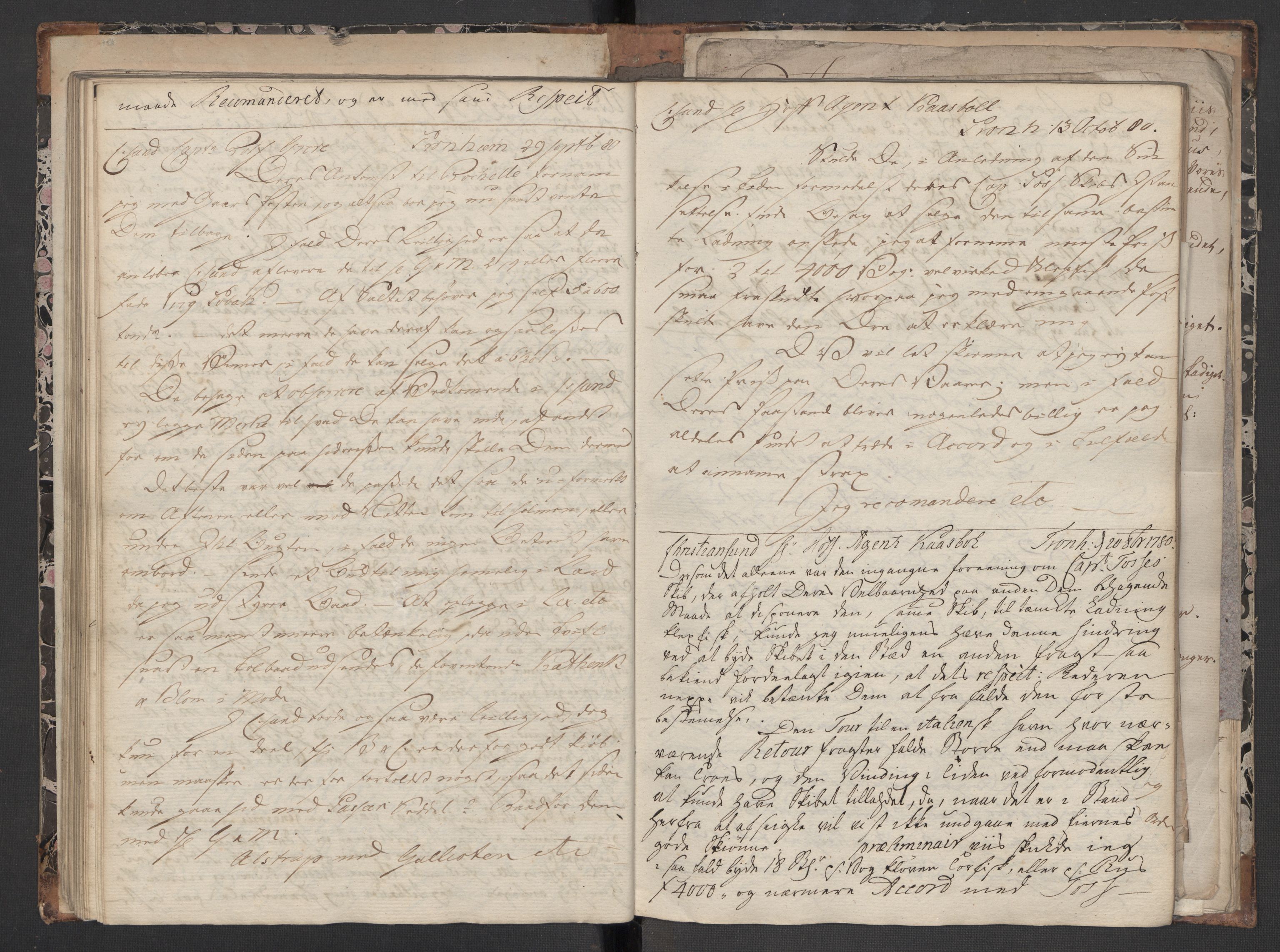 Hoë, Herman & Co, SAT/PA-0280/11/L0025: Kopibok, innenlandsk, 1778-1781