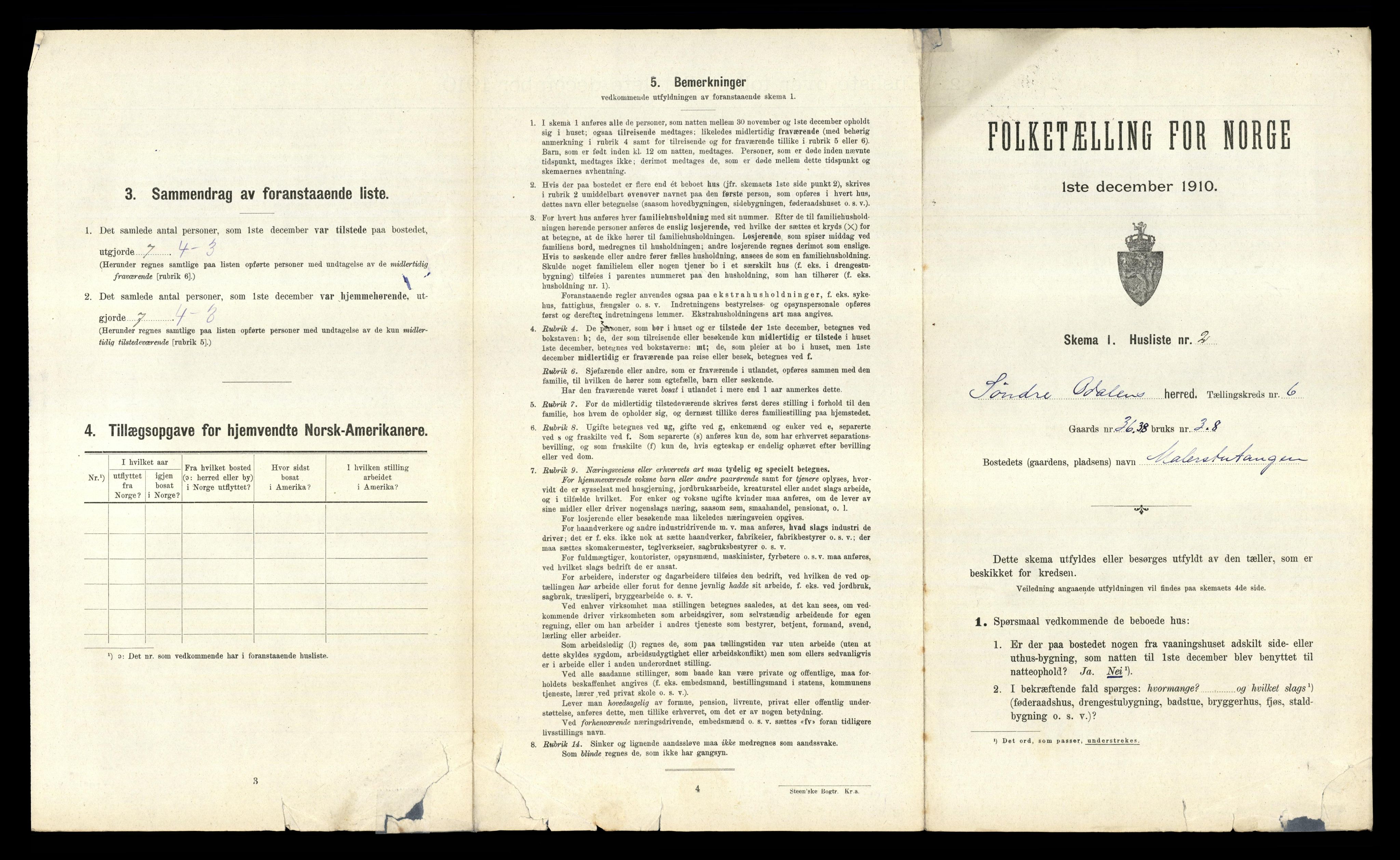 RA, 1910 census for Sør-Odal, 1910, p. 928