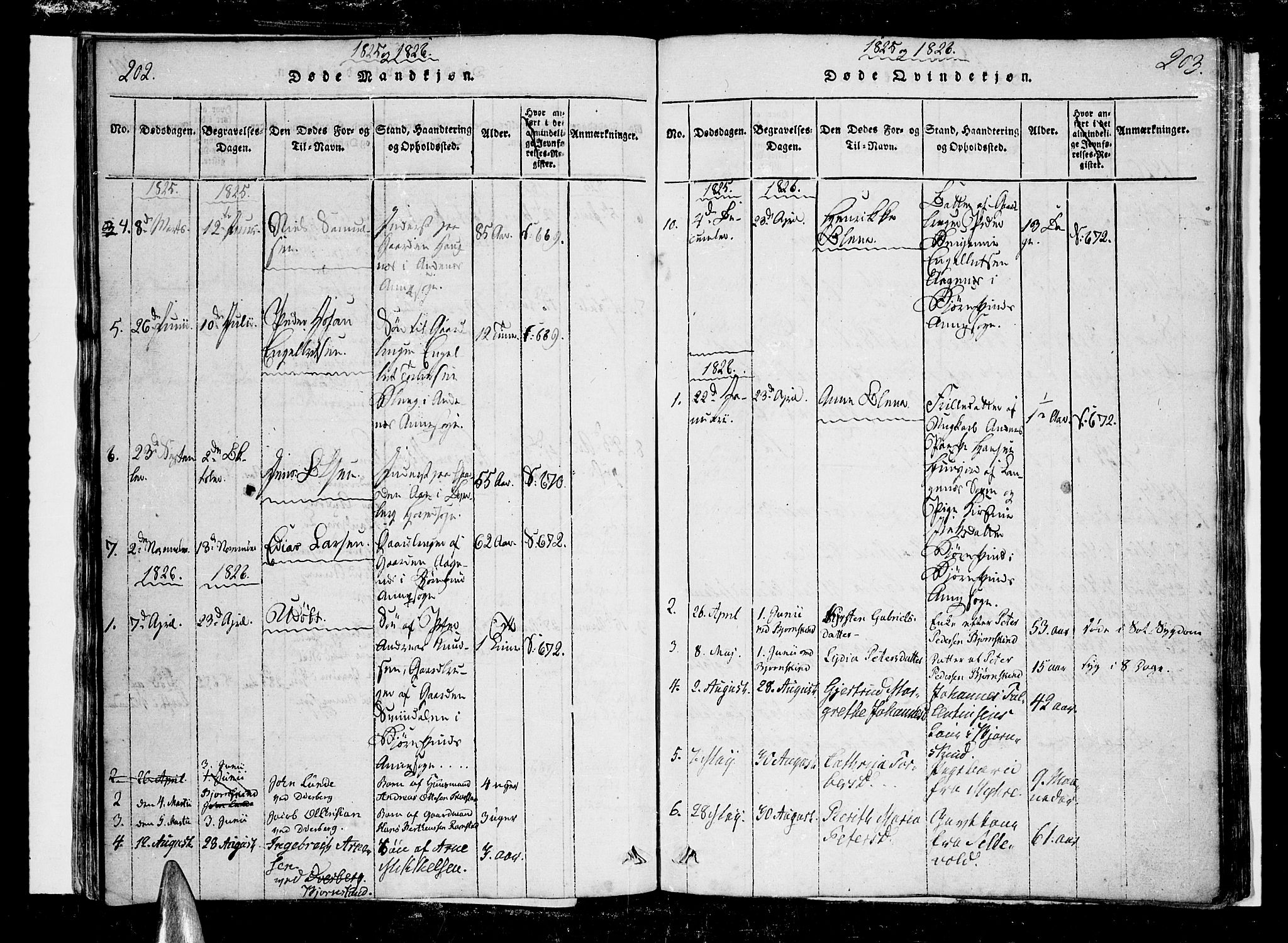 Ministerialprotokoller, klokkerbøker og fødselsregistre - Nordland, SAT/A-1459/897/L1395: Parish register (official) no. 897A03, 1820-1841, p. 202-203