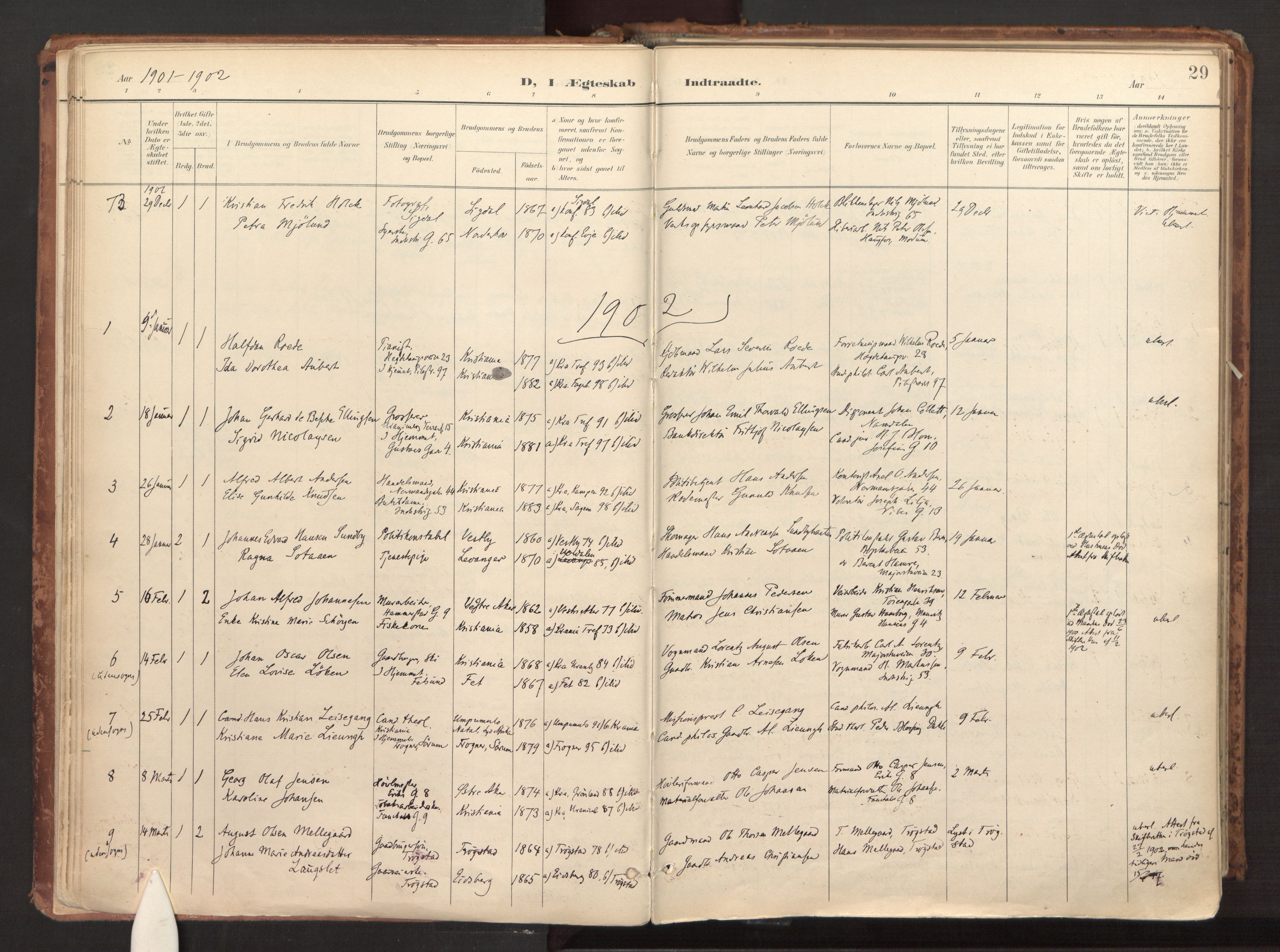 Fagerborg prestekontor Kirkebøker, AV/SAO-A-10844/F/Fa/L0003: Parish register (official) no. 3, 1898-1916, p. 29
