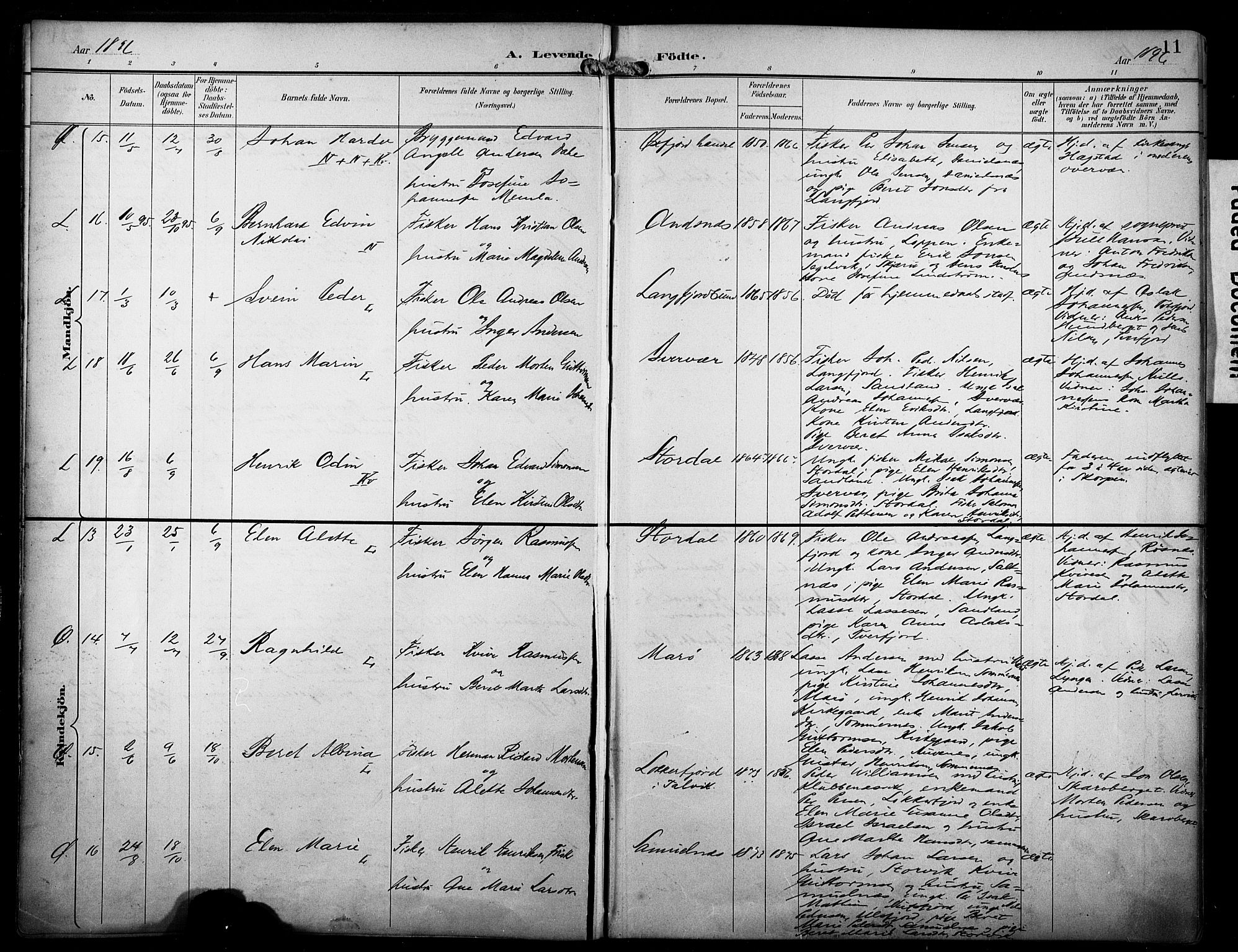 Loppa sokneprestkontor, AV/SATØ-S-1339/H/Ha/L0009kirke: Parish register (official) no. 9, 1895-1909, p. 11