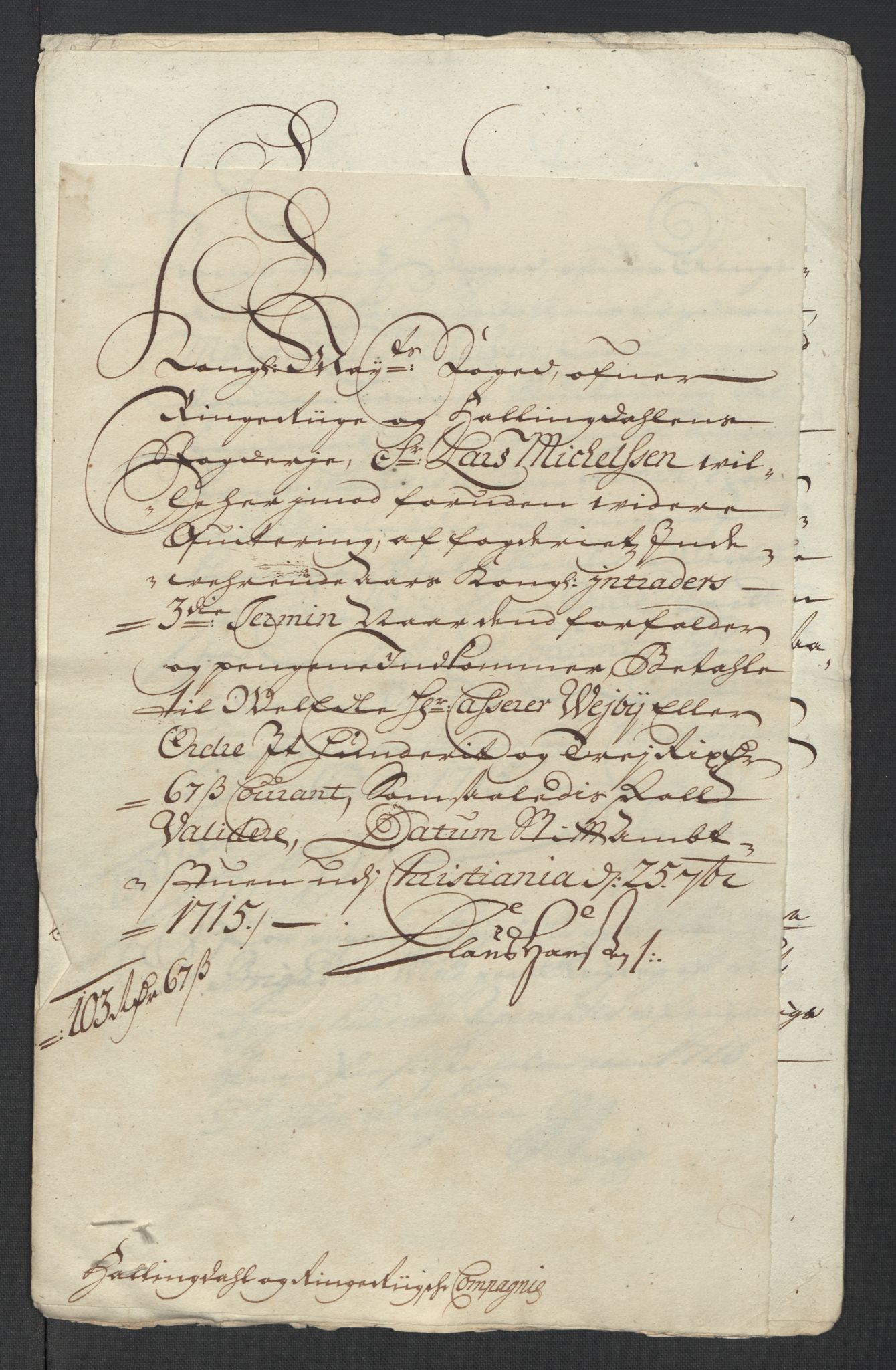 Rentekammeret inntil 1814, Reviderte regnskaper, Fogderegnskap, AV/RA-EA-4092/R23/L1473: Fogderegnskap Ringerike og Hallingdal, 1715, p. 329