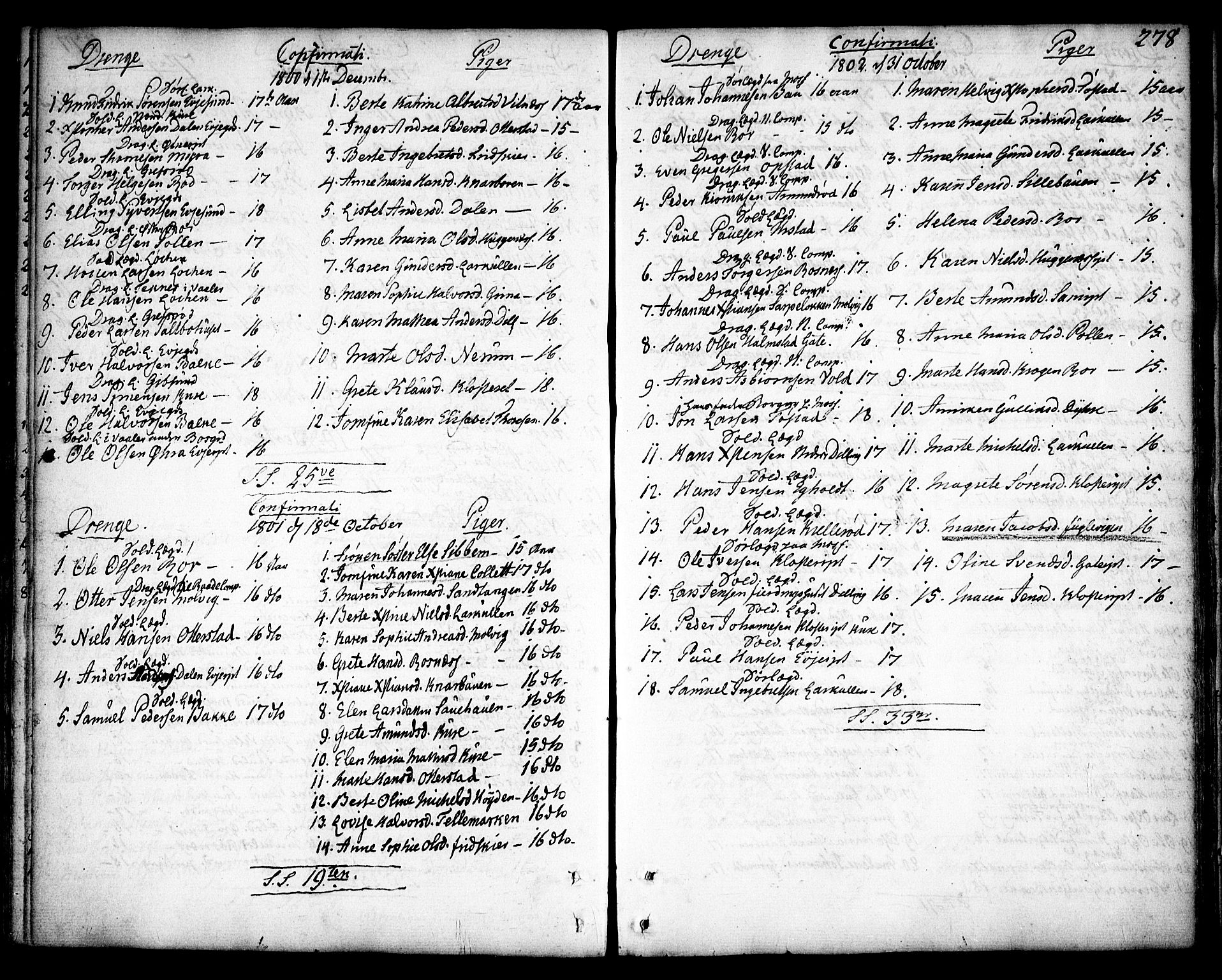 Rygge prestekontor Kirkebøker, SAO/A-10084b/F/Fa/L0002: Parish register (official) no. 2, 1771-1814, p. 278