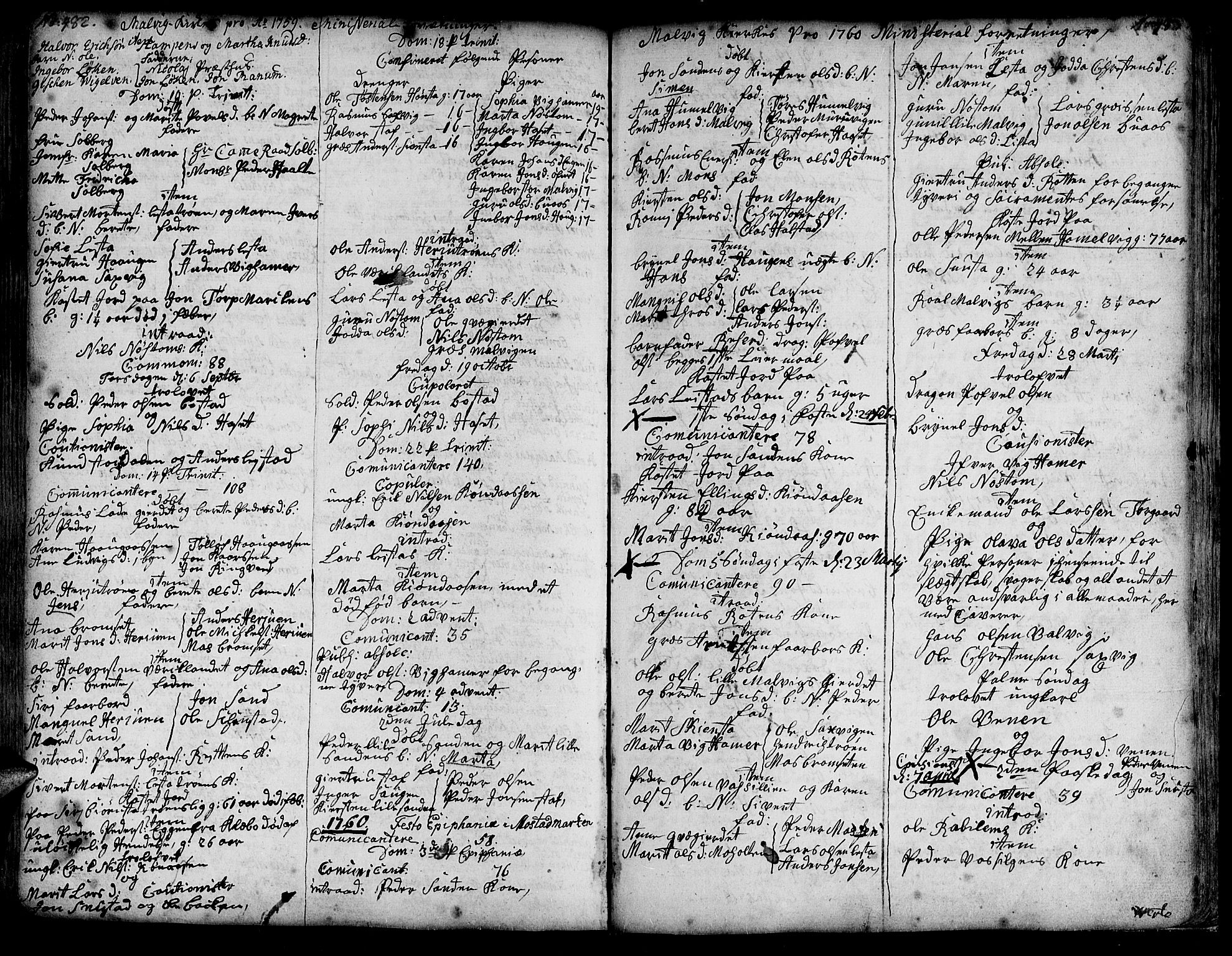 Ministerialprotokoller, klokkerbøker og fødselsregistre - Sør-Trøndelag, SAT/A-1456/606/L0277: Parish register (official) no. 606A01 /3, 1727-1780, p. 482-483