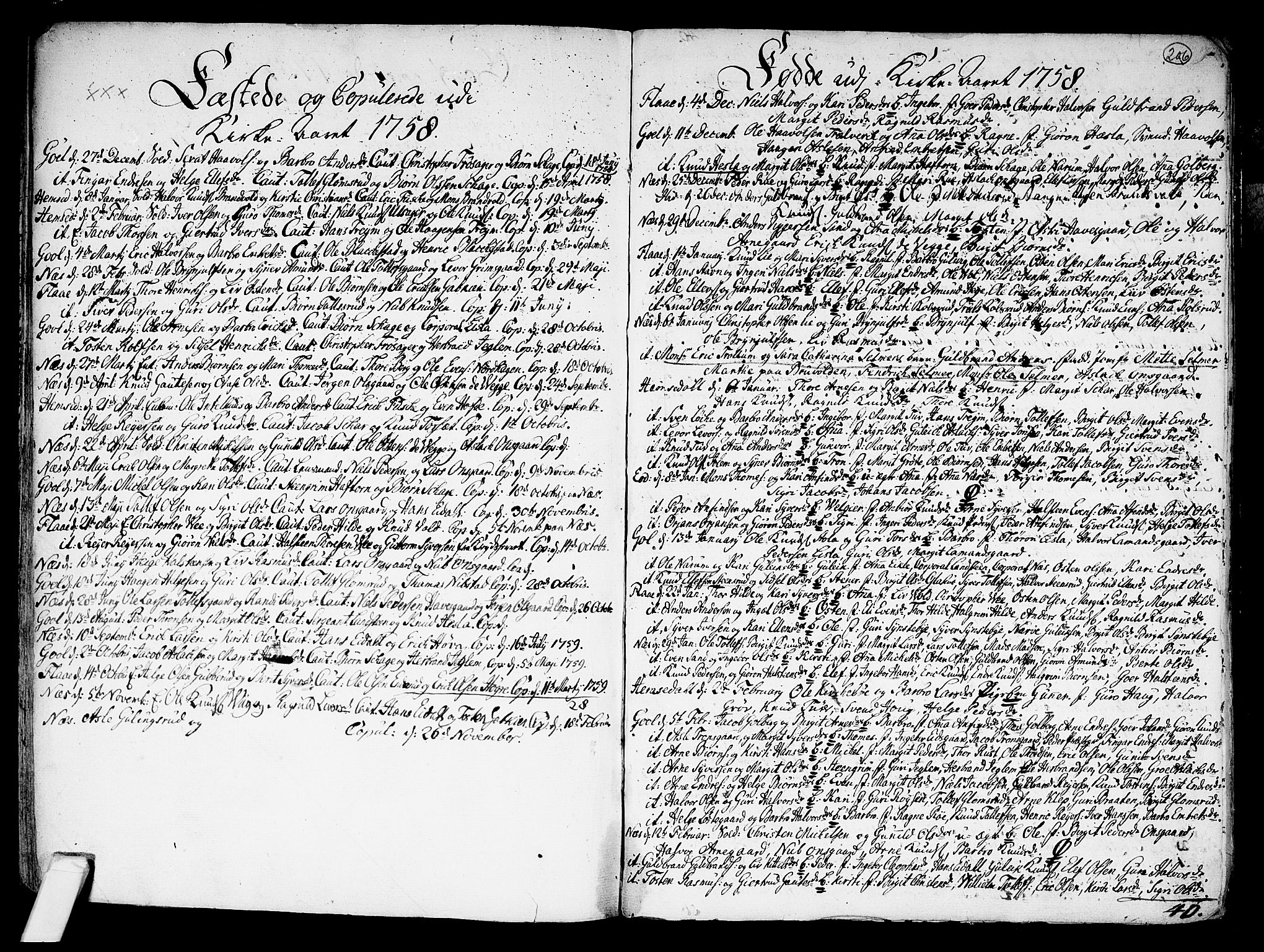 Nes kirkebøker, SAKO/A-236/F/Fa/L0002: Parish register (official) no. 2, 1707-1759, p. 206