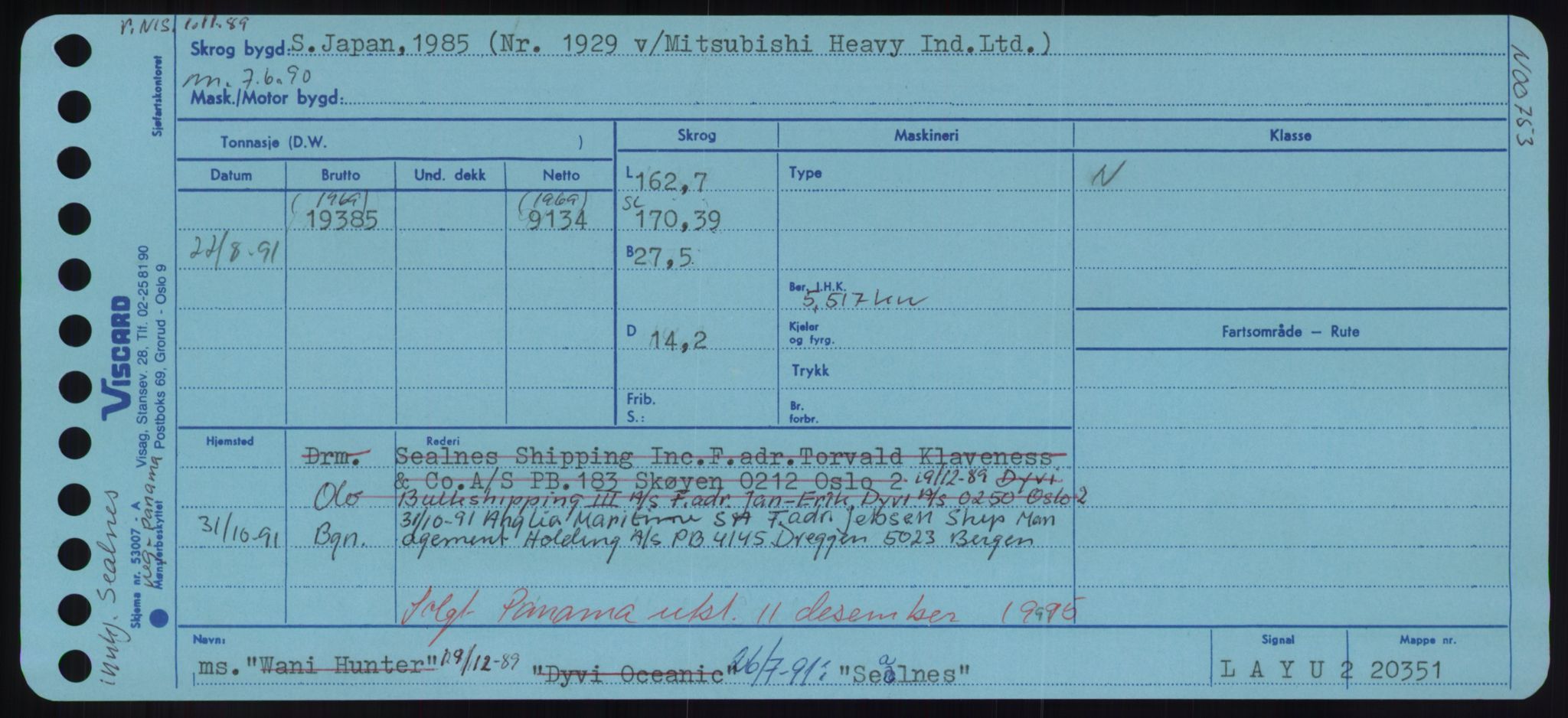 Sjøfartsdirektoratet med forløpere, Skipsmålingen, RA/S-1627/H/Hd/L0032: Fartøy, San-Seve, p. 359