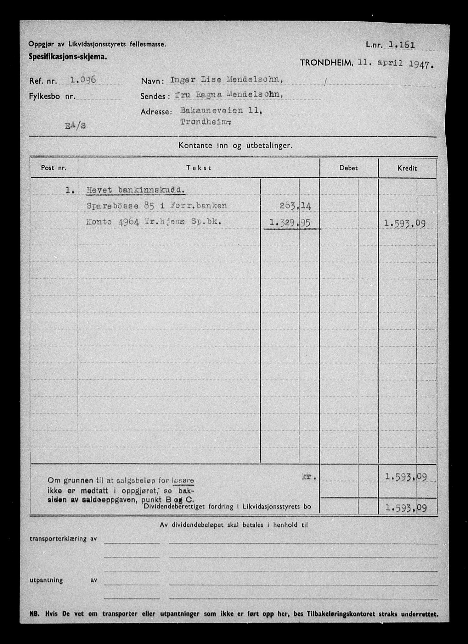 Justisdepartementet, Tilbakeføringskontoret for inndratte formuer, RA/S-1564/H/Hc/Hca/L0904: --, 1945-1947, p. 583