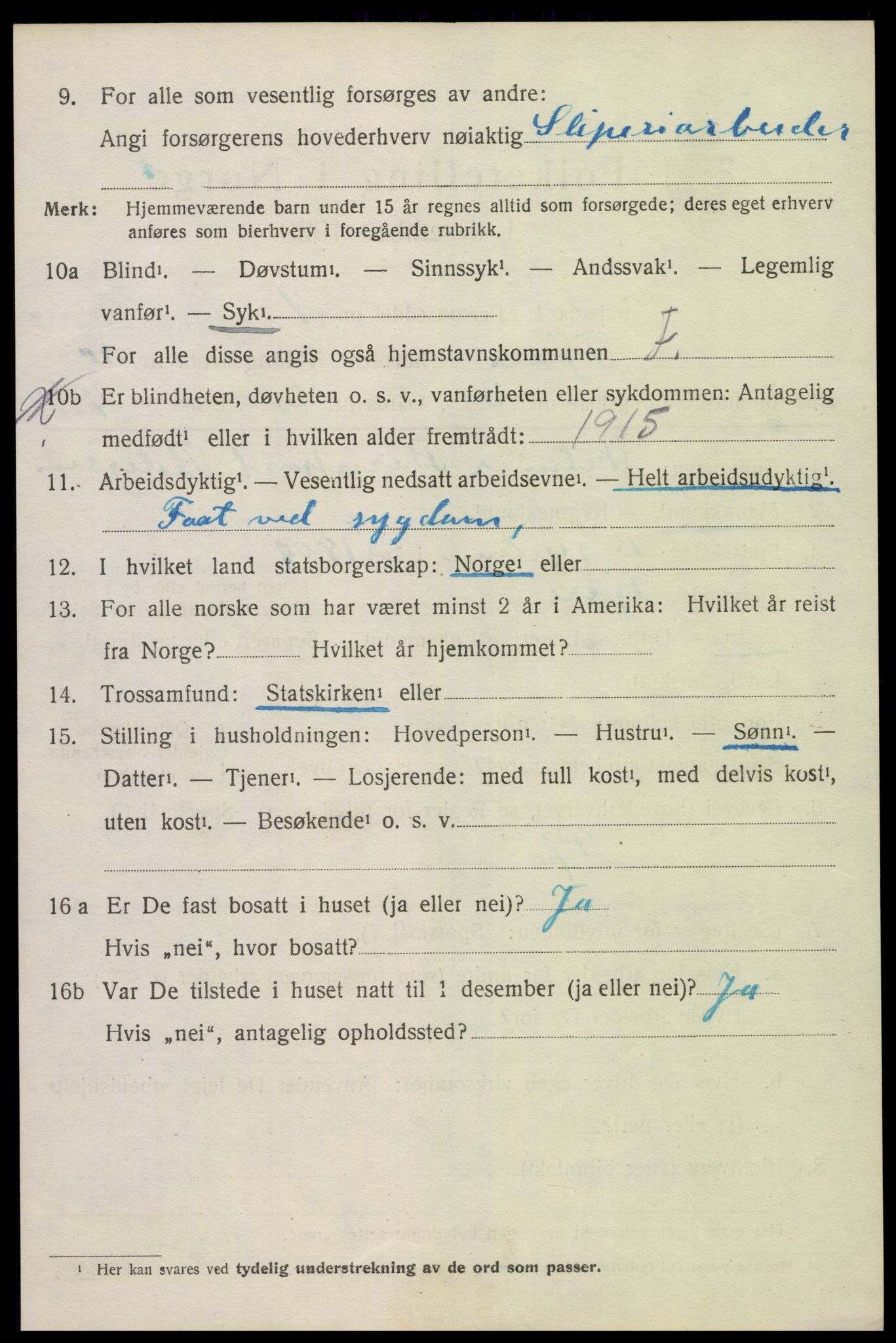 SAK, 1920 census for Fjære, 1920, p. 11434