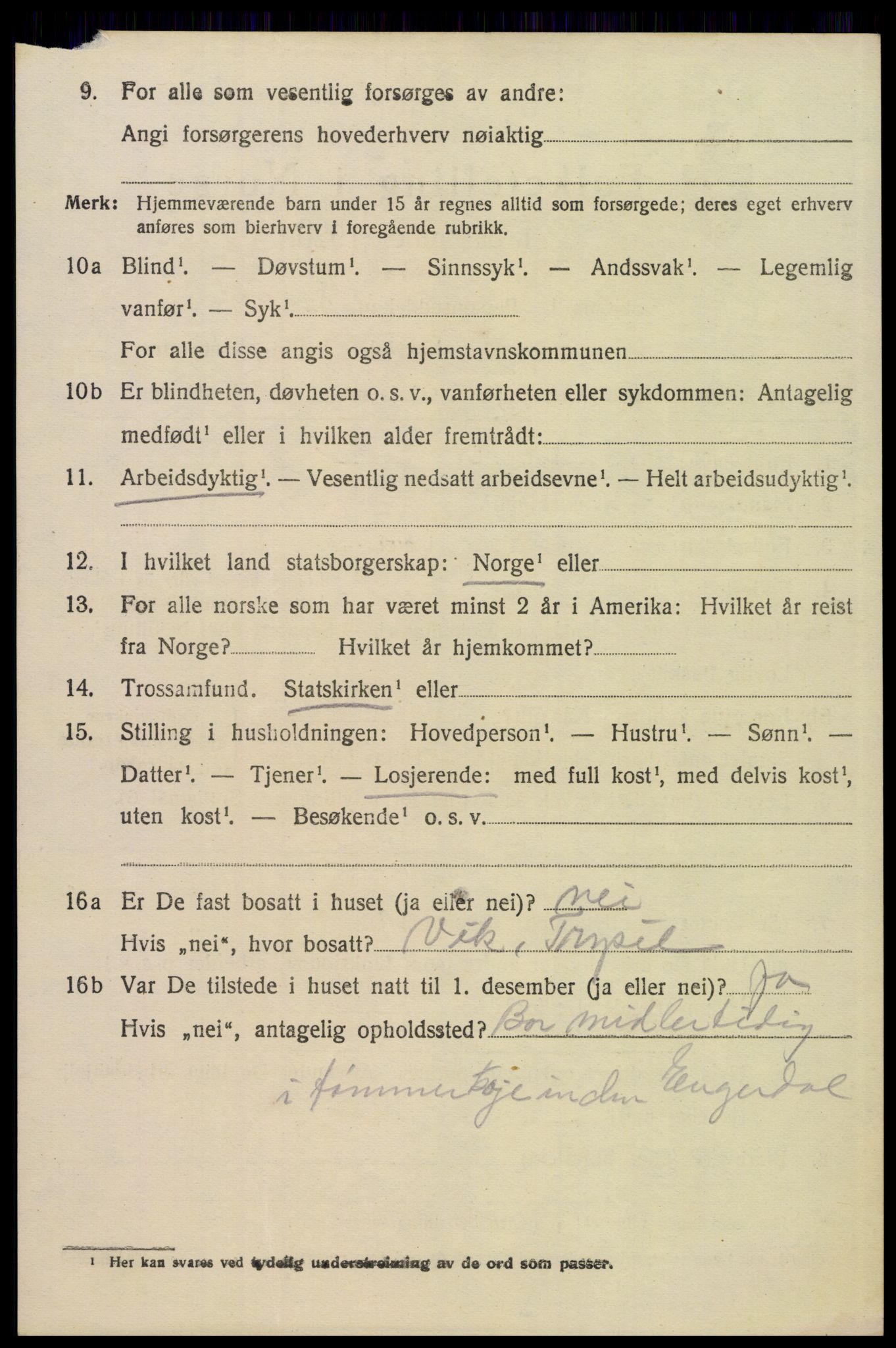 SAH, 1920 census for Engerdal, 1920, p. 1508