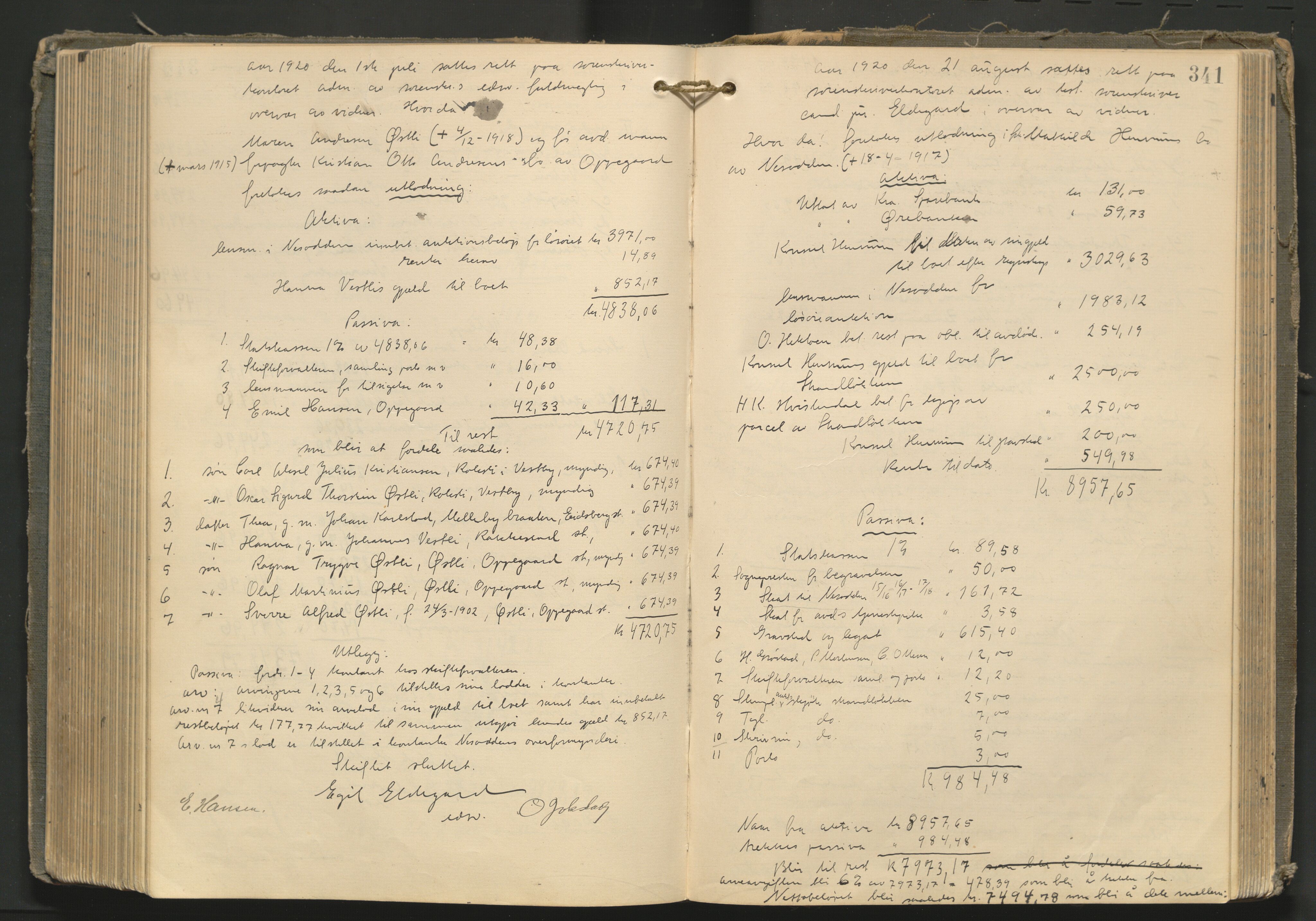 Follo sorenskriveri, AV/SAO-A-10274/H/He/L0005: Skifteutlodningsprotokoll, 1899-1924, p. 341
