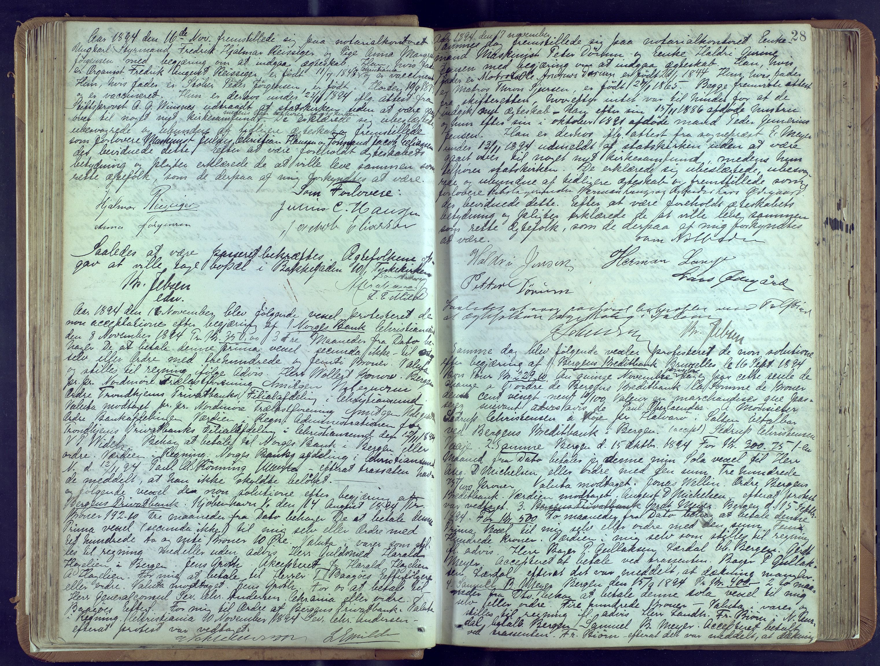 Byfogd og Byskriver i Bergen, AV/SAB-A-3401/10/10A/L0023: Notarialprotokoller, 1894-1897, p. 27b-28a