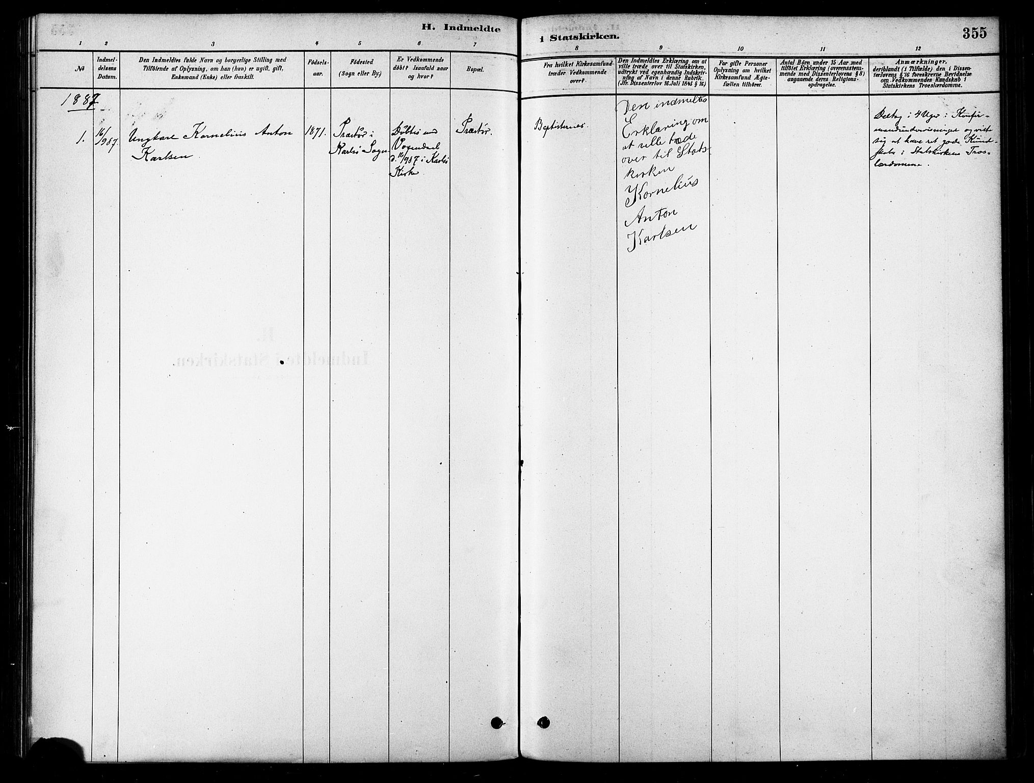 Karlsøy sokneprestembete, SATØ/S-1299/H/Ha/Haa/L0006kirke: Parish register (official) no. 6, 1879-1890, p. 355