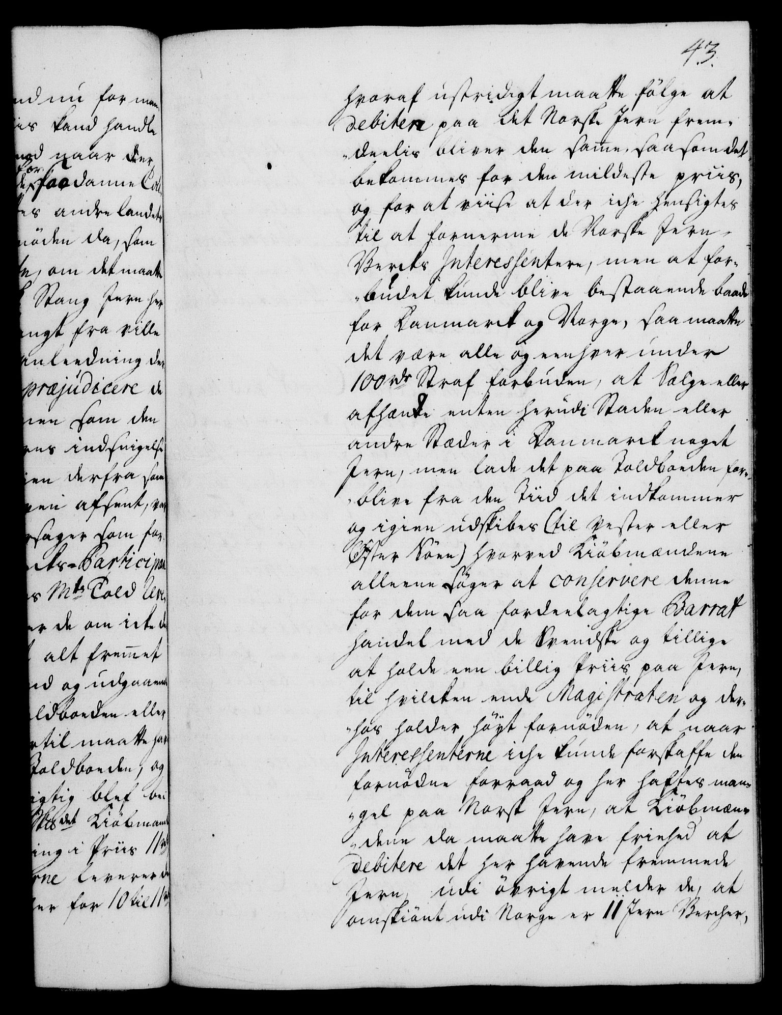 Rentekammeret, Kammerkanselliet, RA/EA-3111/G/Gh/Gha/L0015: Norsk ekstraktmemorialprotokoll (merket RK 53.60), 1733, p. 43