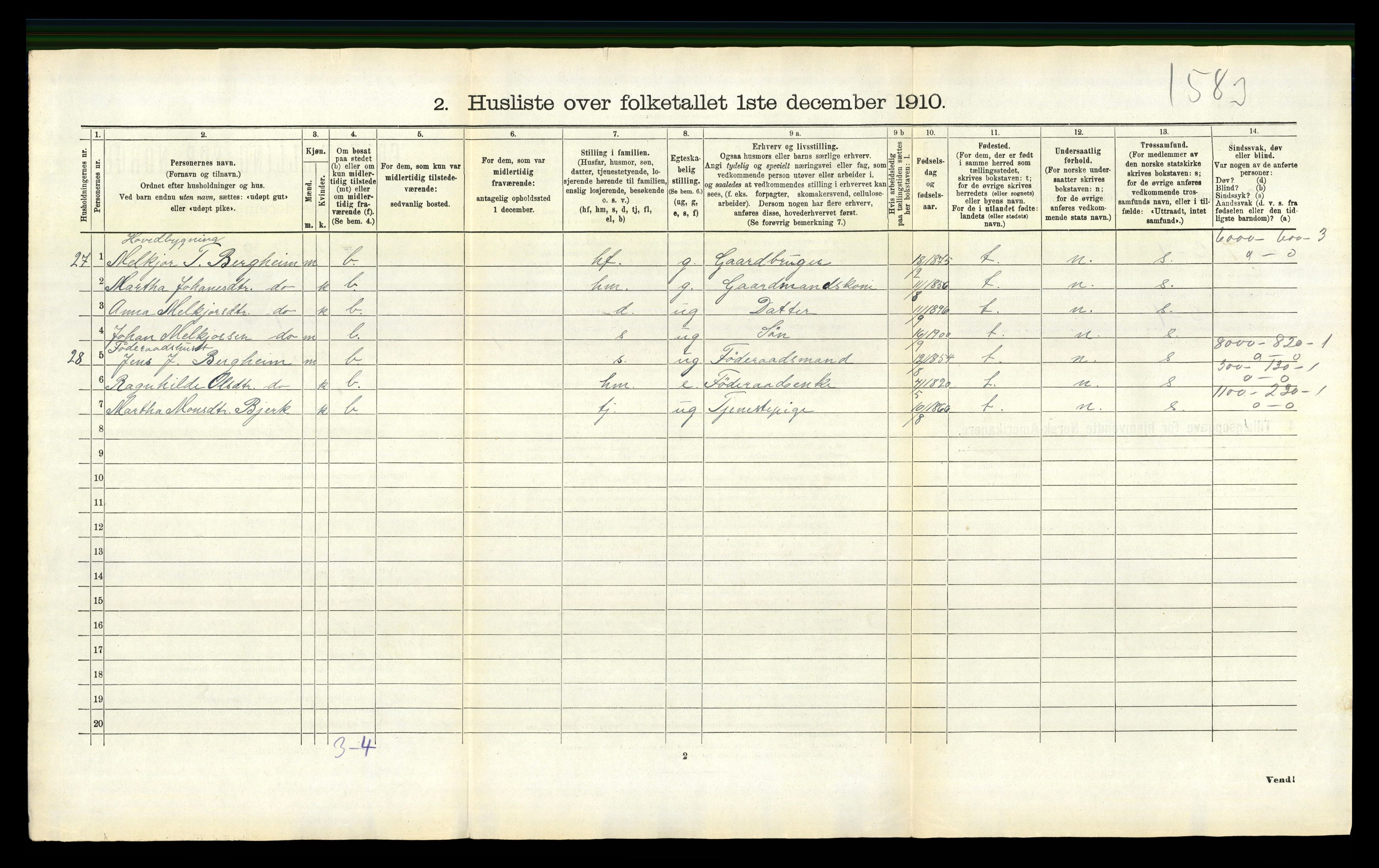 RA, 1910 census for Luster, 1910, p. 96