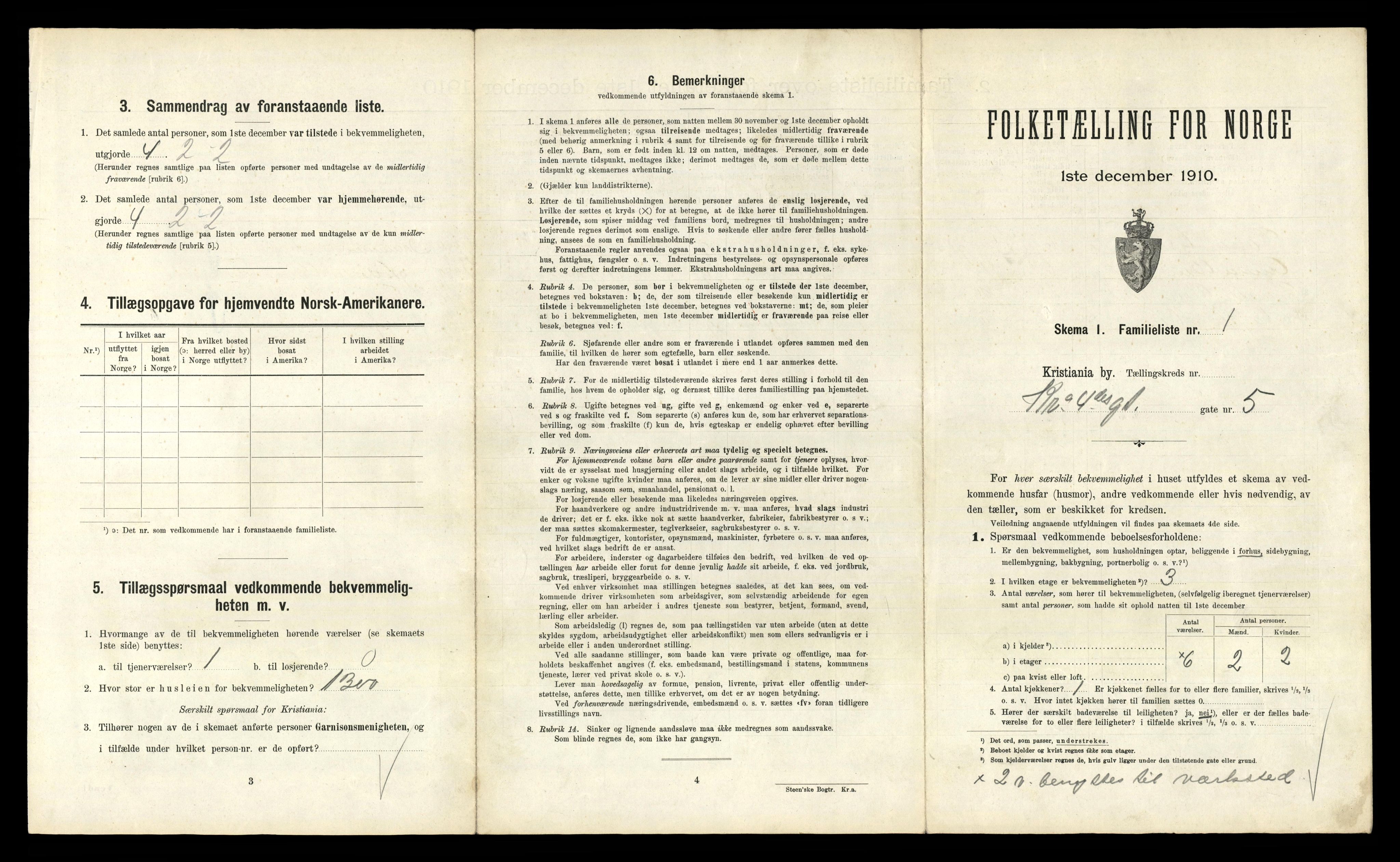 RA, 1910 census for Kristiania, 1910, p. 53047