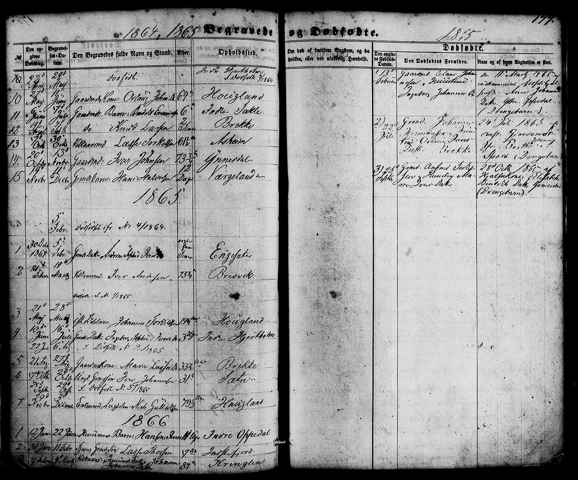 Gulen sokneprestembete, SAB/A-80201/H/Haa/Haac/L0001: Parish register (official) no. C 1, 1859-1881, p. 177