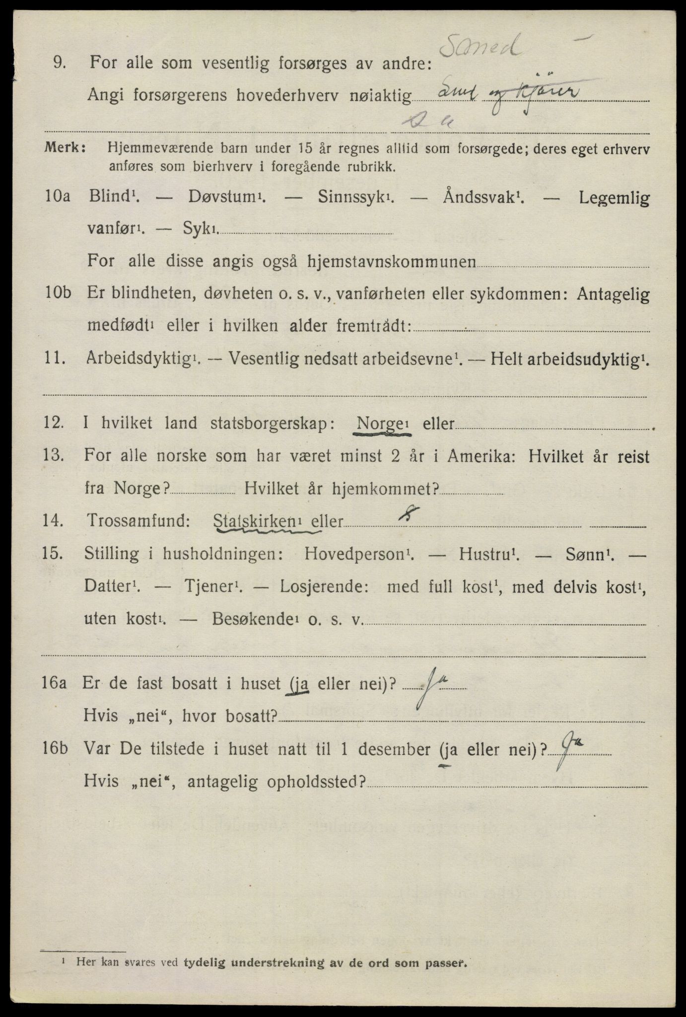 SAO, 1920 census for Nesodden, 1920, p. 4582