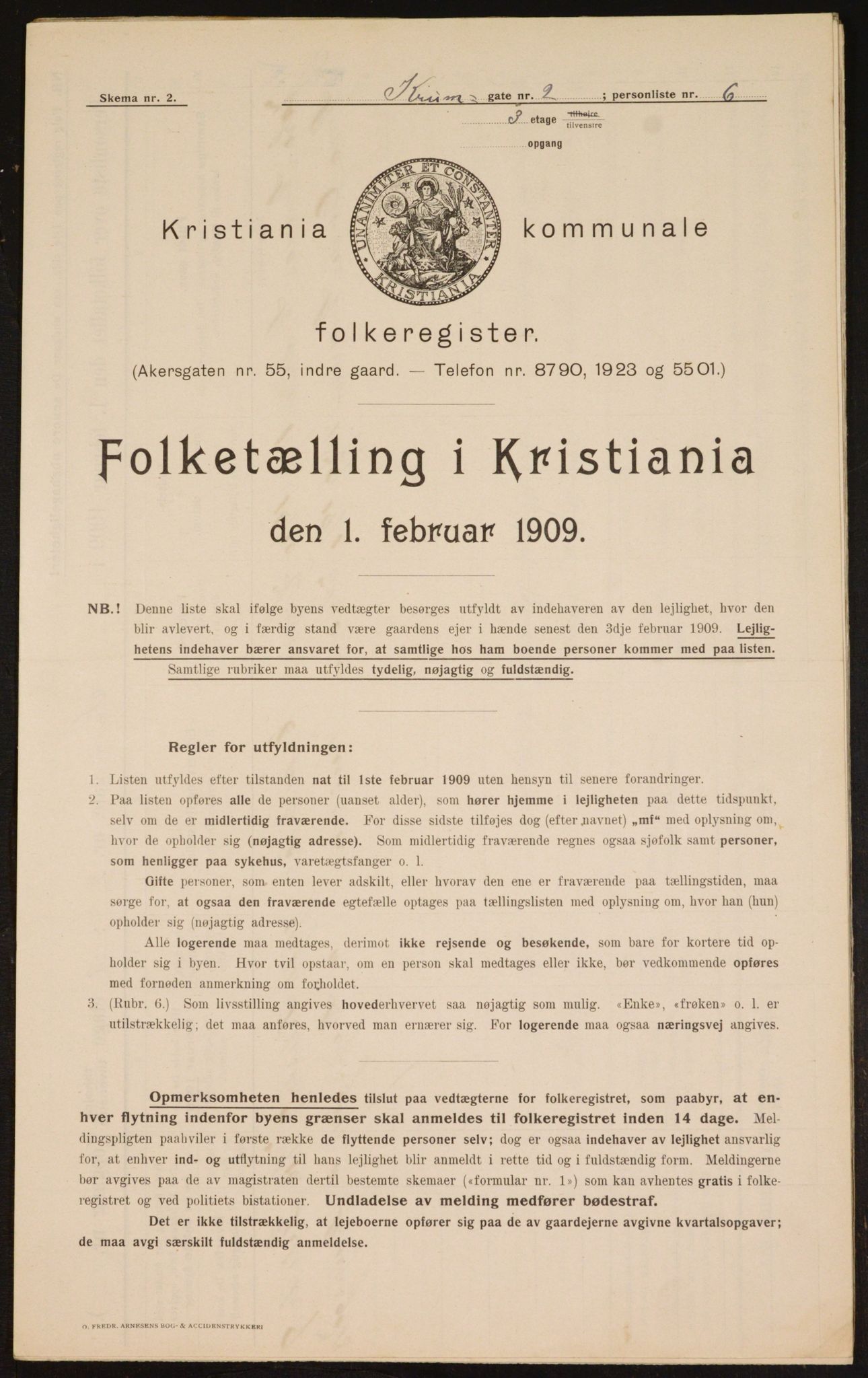 OBA, Municipal Census 1909 for Kristiania, 1909, p. 50224