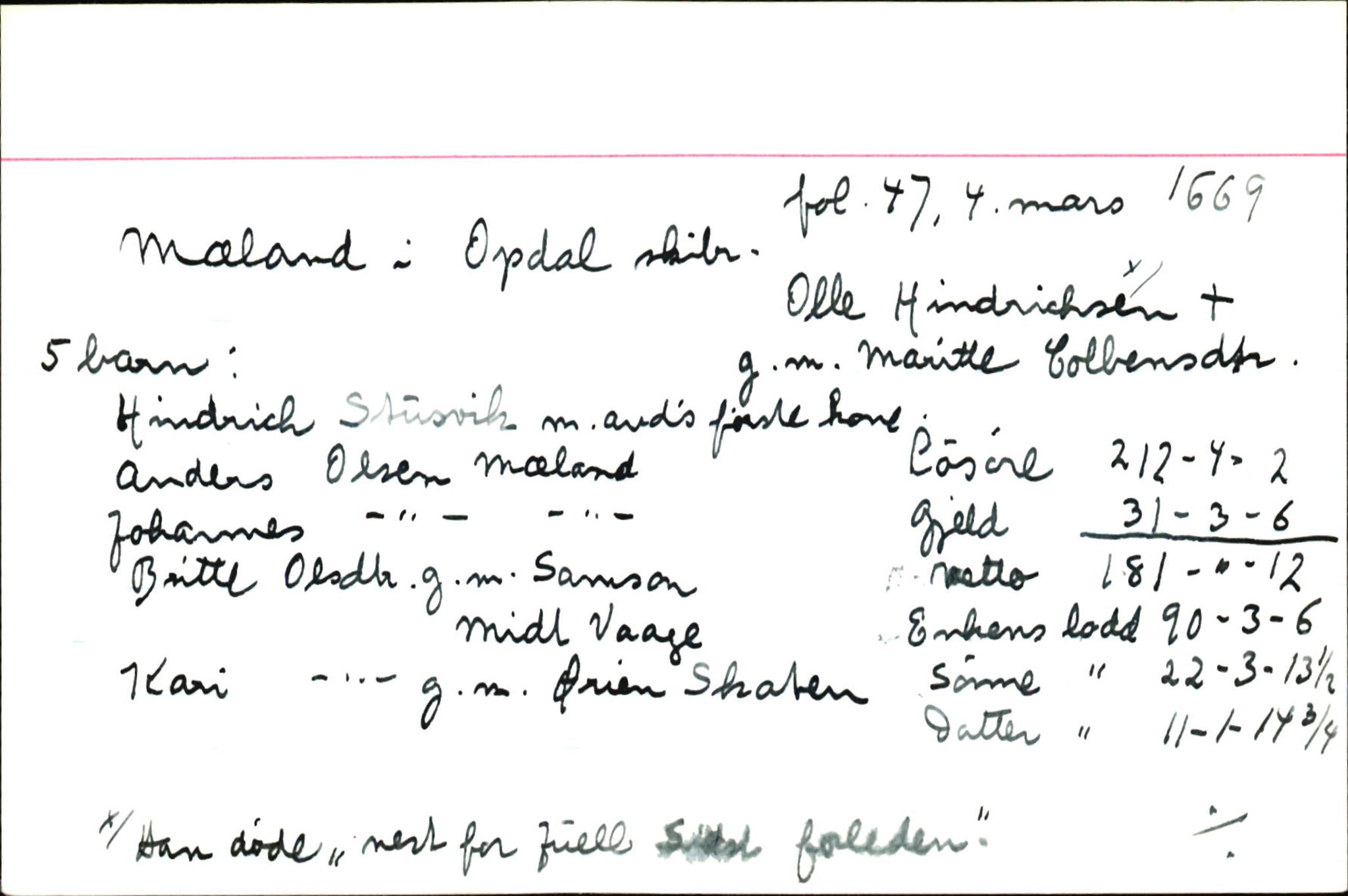 Skiftekort ved Statsarkivet i Bergen, SAB/SKIFTEKORT/004/L0001: Skifteprotokoll nr. 1-2, 1668-1699, p. 151