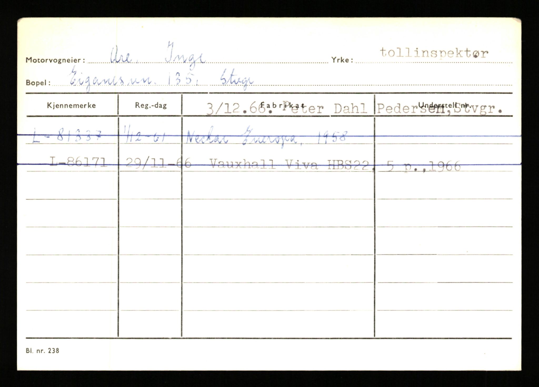 Stavanger trafikkstasjon, SAST/A-101942/0/H/L0001: Abarbanell - Askerud, 1930-1971, p. 2488