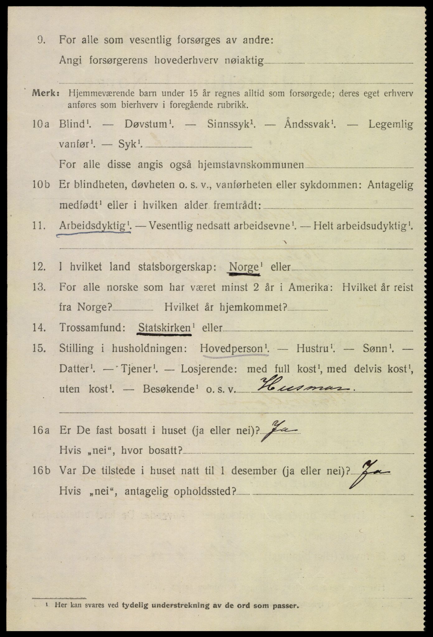 SAK, 1920 census for Mandal, 1920, p. 4158
