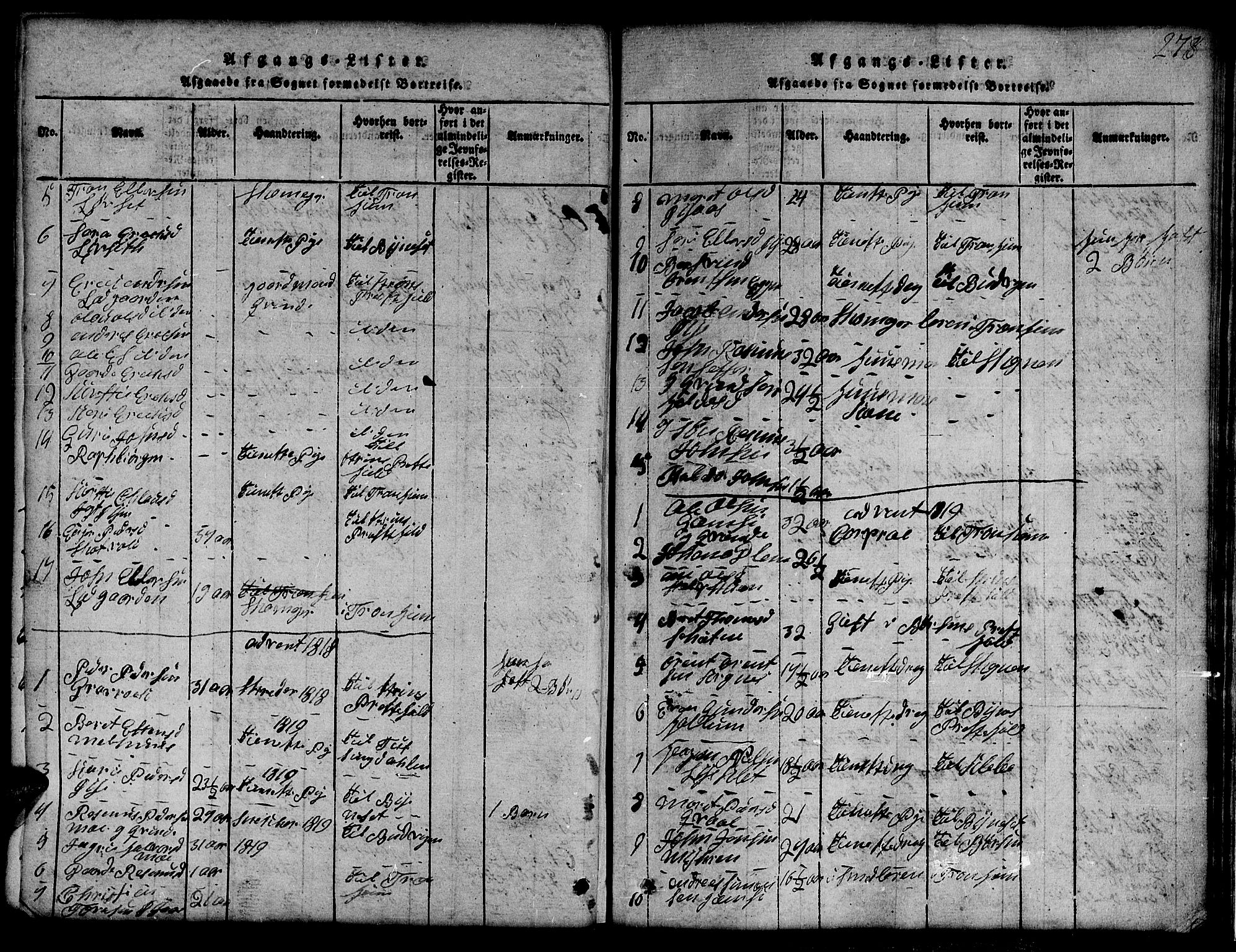 Ministerialprotokoller, klokkerbøker og fødselsregistre - Sør-Trøndelag, SAT/A-1456/691/L1092: Parish register (copy) no. 691C03, 1816-1852, p. 278