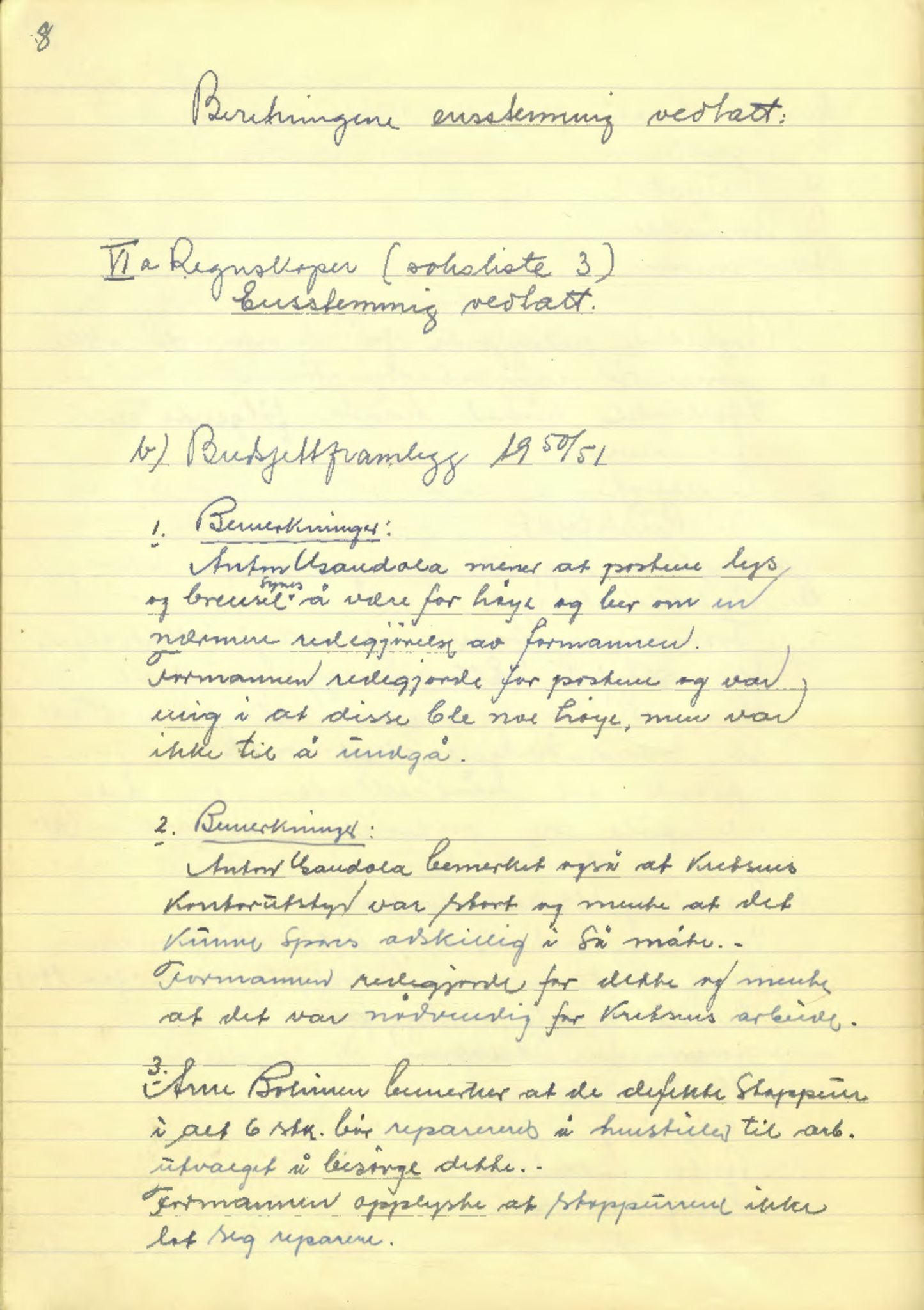 Aust-Finnmark Idrettskrets , FMFB/A-1041/A/L0002: Møteprotokoll for  styre, ting og arbeidsutvalg, 1951-1954, p. 10