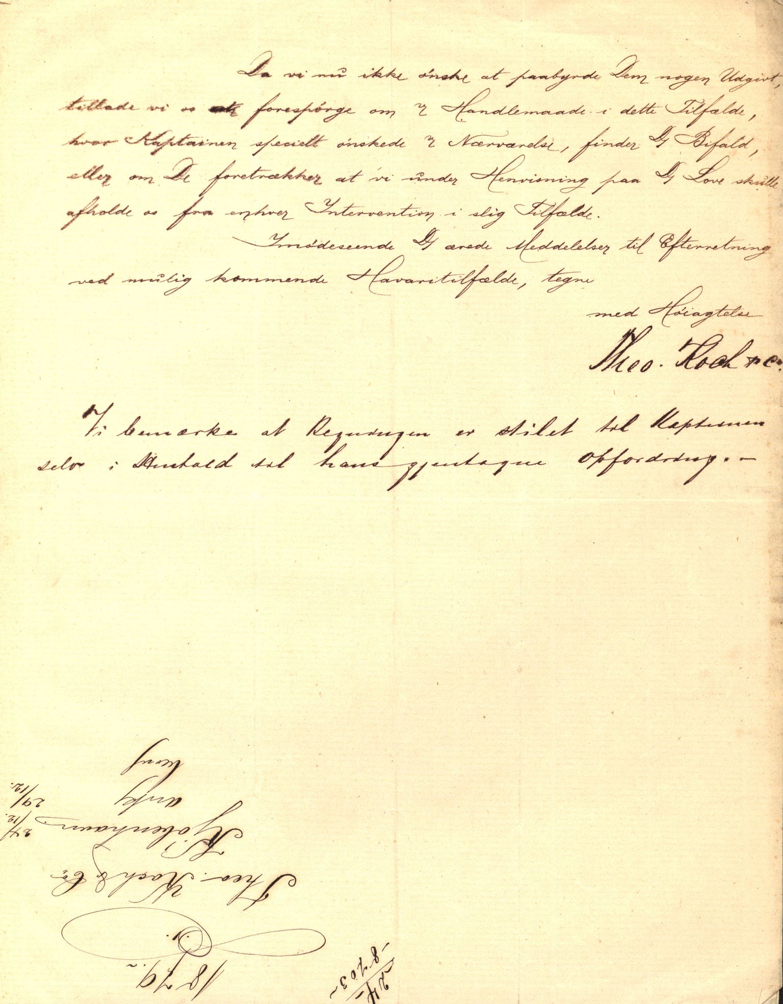 Pa 63 - Østlandske skibsassuranceforening, VEMU/A-1079/G/Ga/L0011/0028: Havaridokumenter / Kvik, 1879