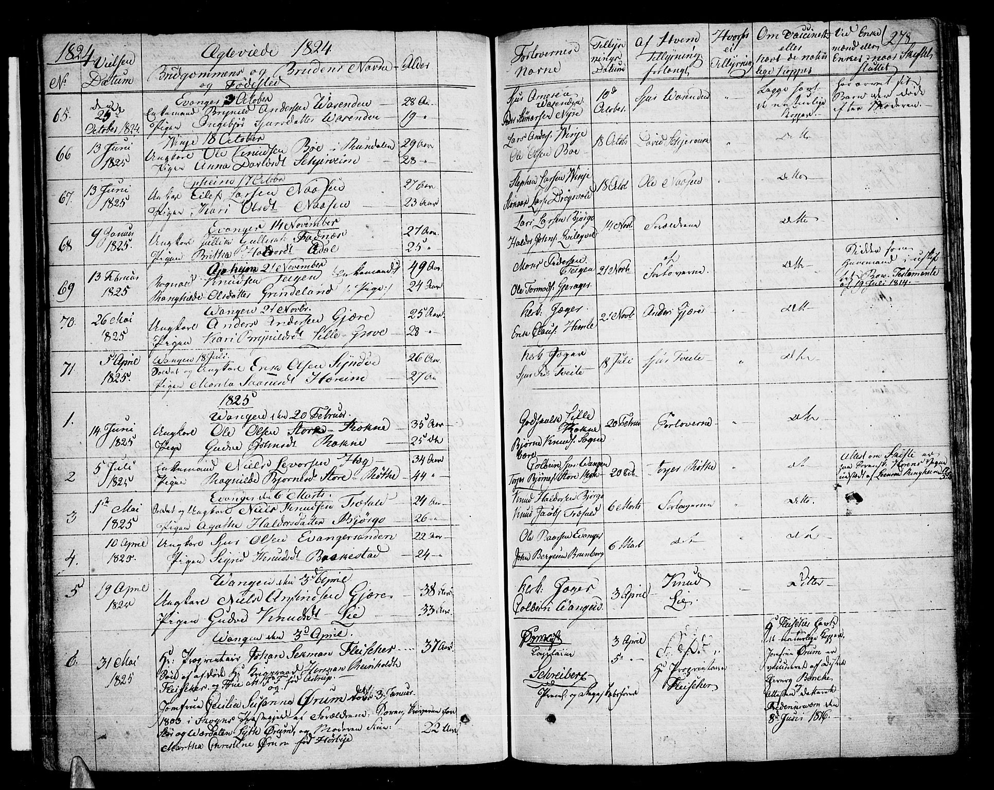 Voss sokneprestembete, SAB/A-79001/H/Haa: Parish register (official) no. A 12, 1823-1837, p. 278