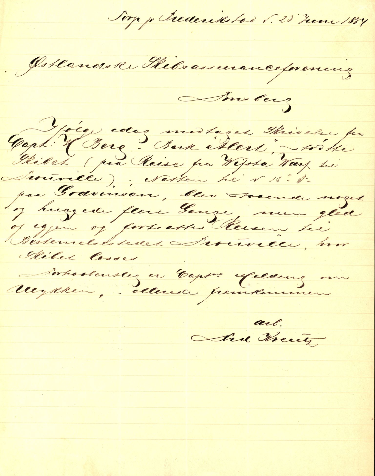 Pa 63 - Østlandske skibsassuranceforening, VEMU/A-1079/G/Ga/L0017/0004: Havaridokumenter / Norden, Alf, Alert, Alpha, Alf av Tønsberg, 1884, p. 46