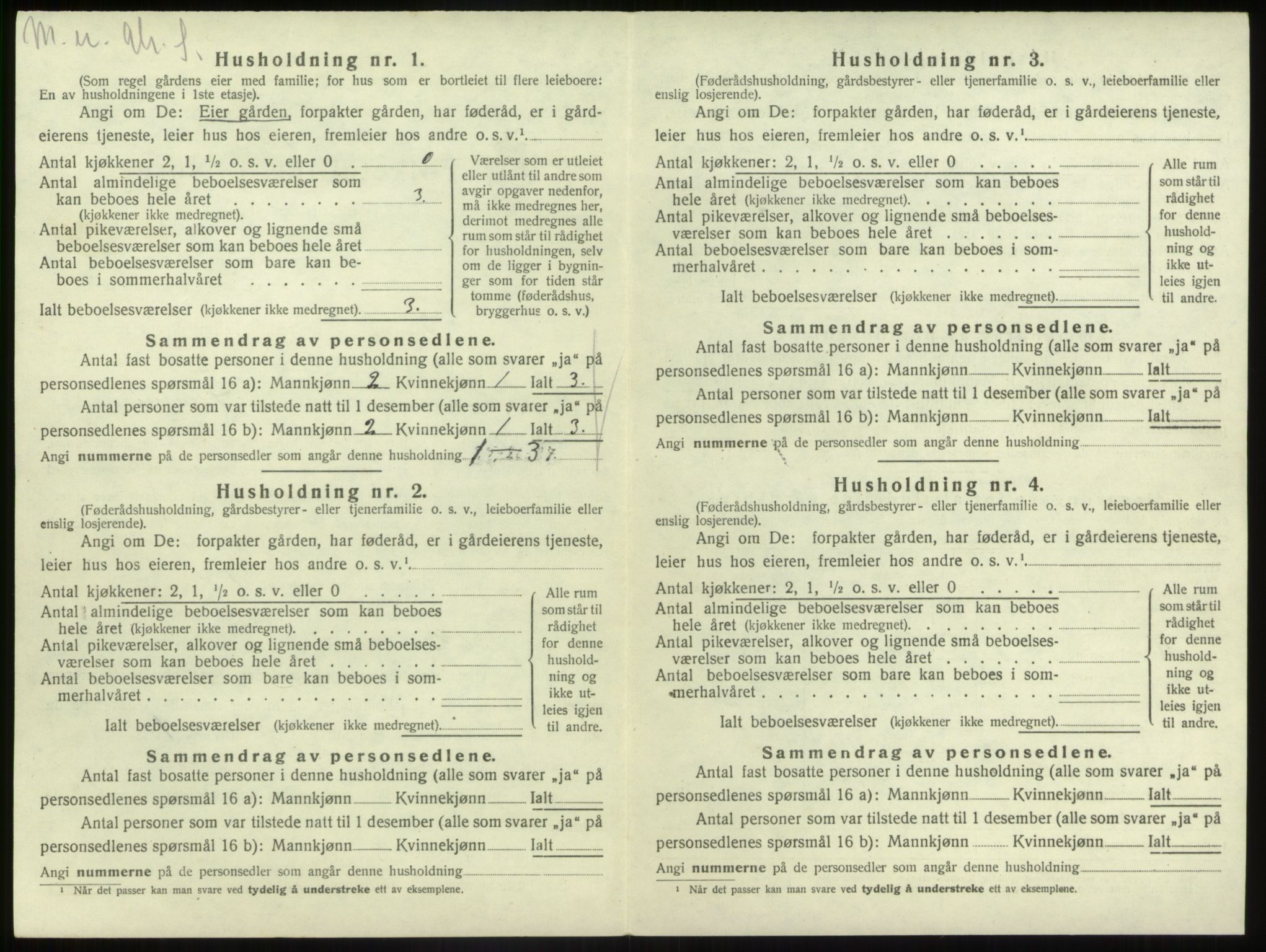 SAB, 1920 census for Gaular, 1920, p. 1073