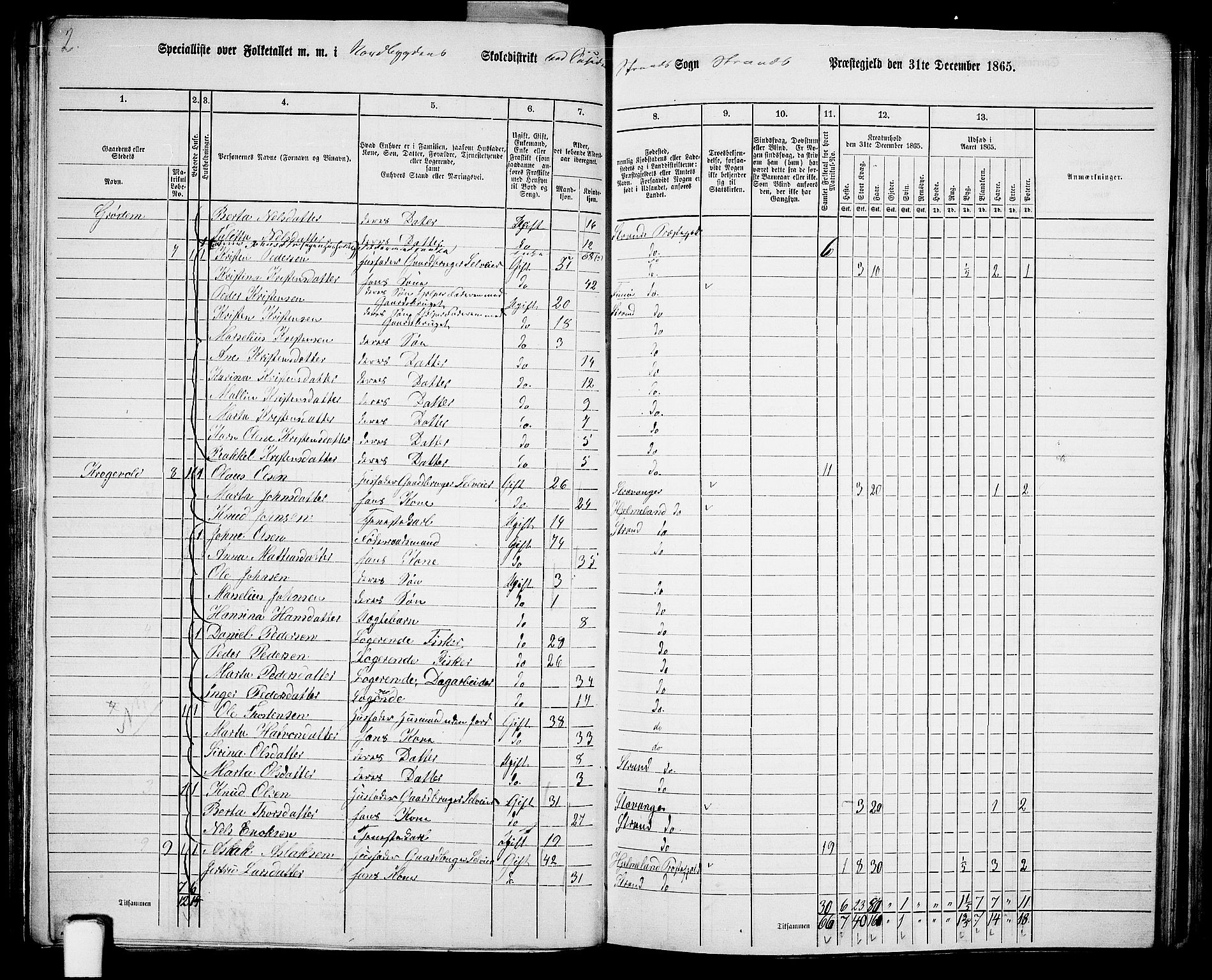 RA, 1865 census for Strand, 1865, p. 8