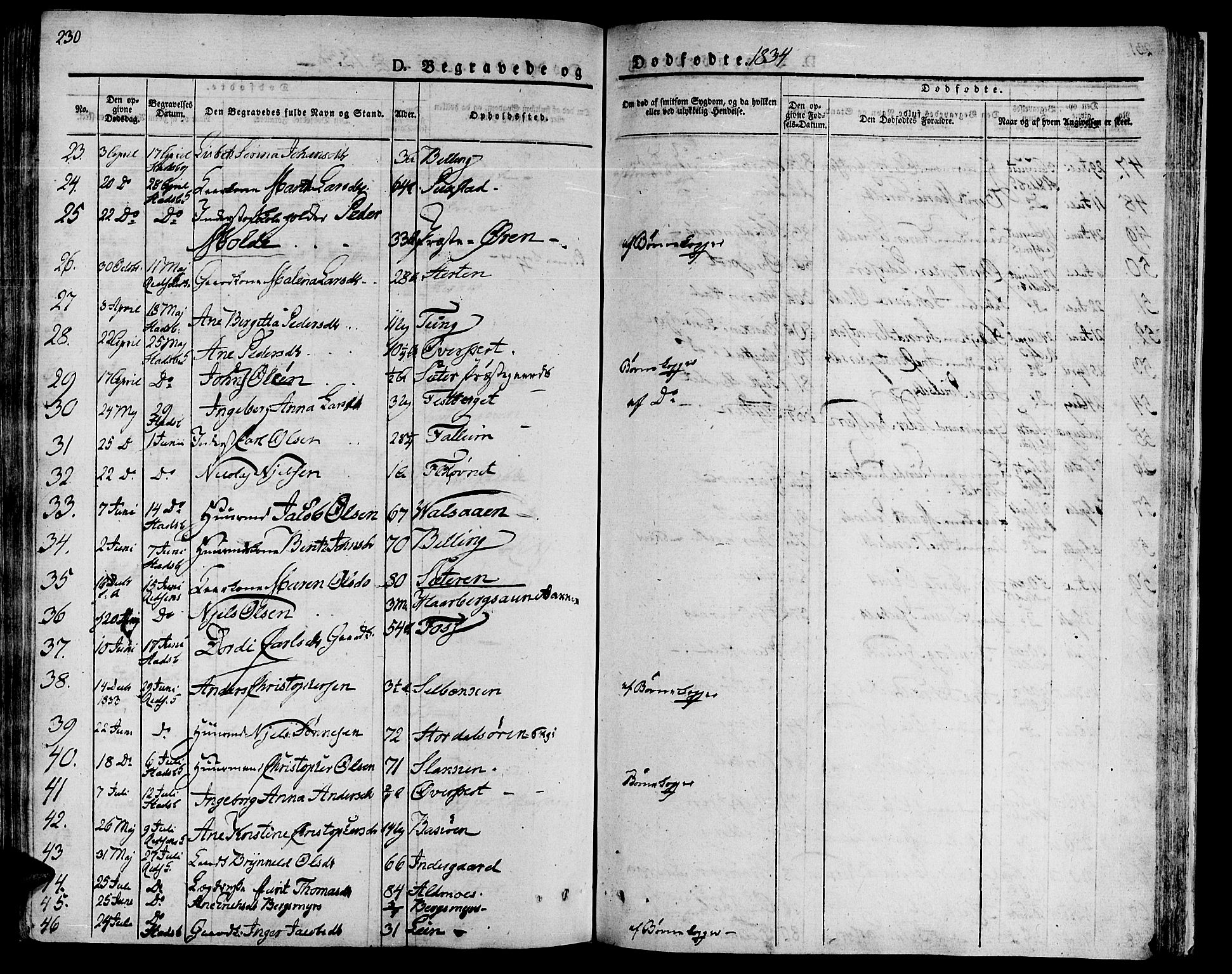 Ministerialprotokoller, klokkerbøker og fødselsregistre - Sør-Trøndelag, AV/SAT-A-1456/646/L0609: Parish register (official) no. 646A07, 1826-1838, p. 230